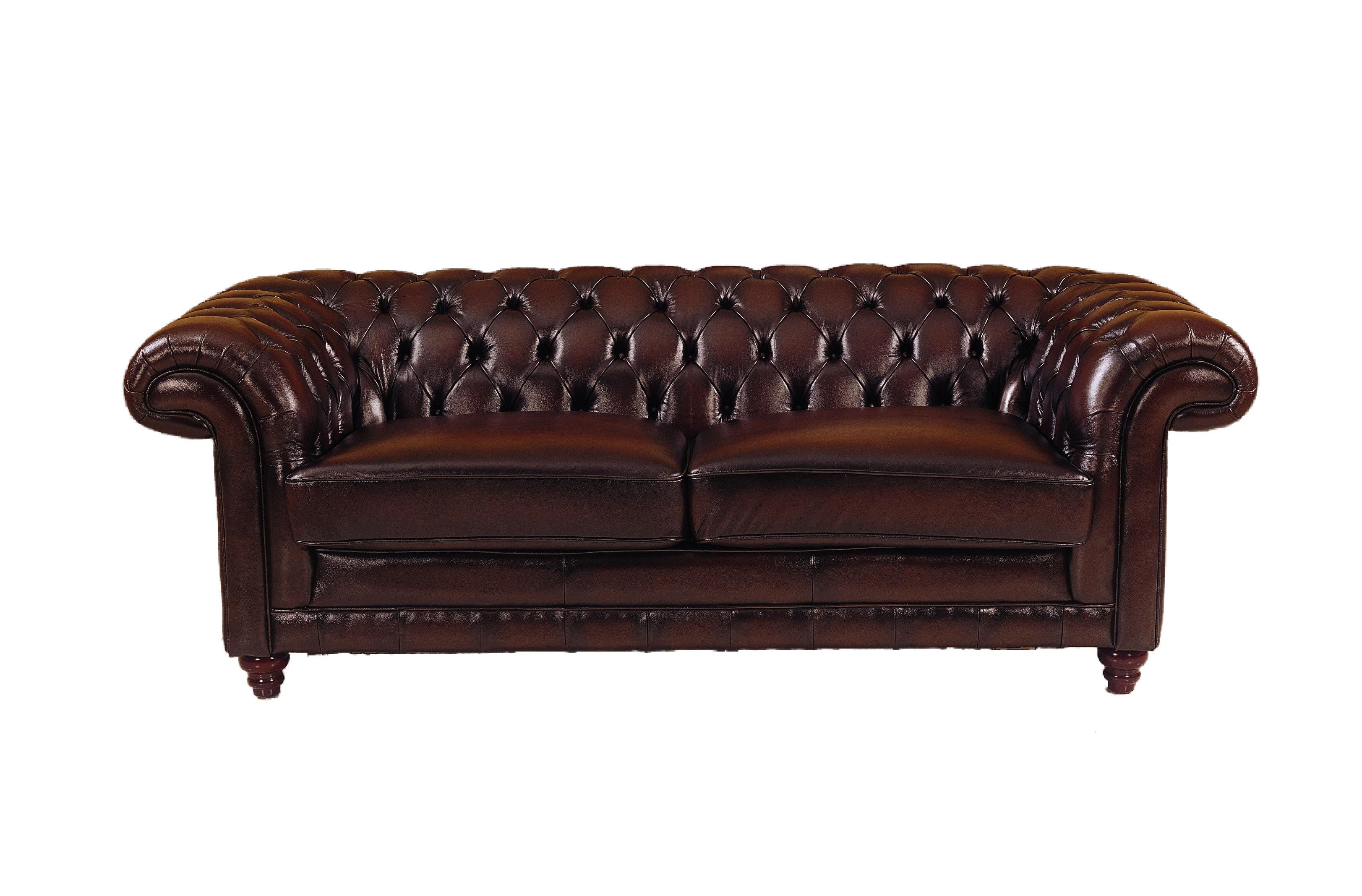 Salottini Chesterfield-Sofa 3er Sofa Chesterfield Couch Glasgow Ledersofa Garnitur, Federkern