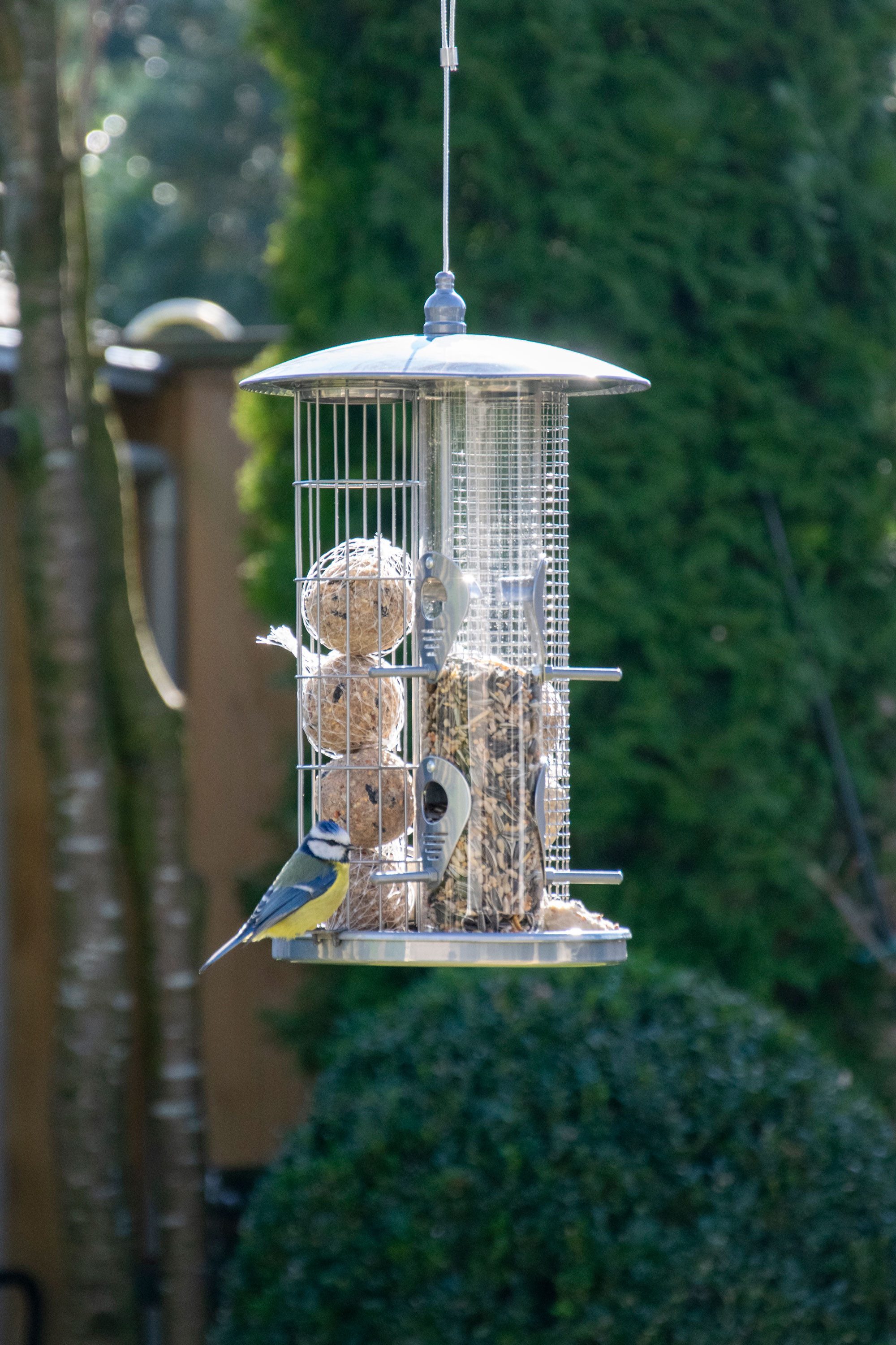 dobar Futterspender 3-Kammer Futterspender aus Metall