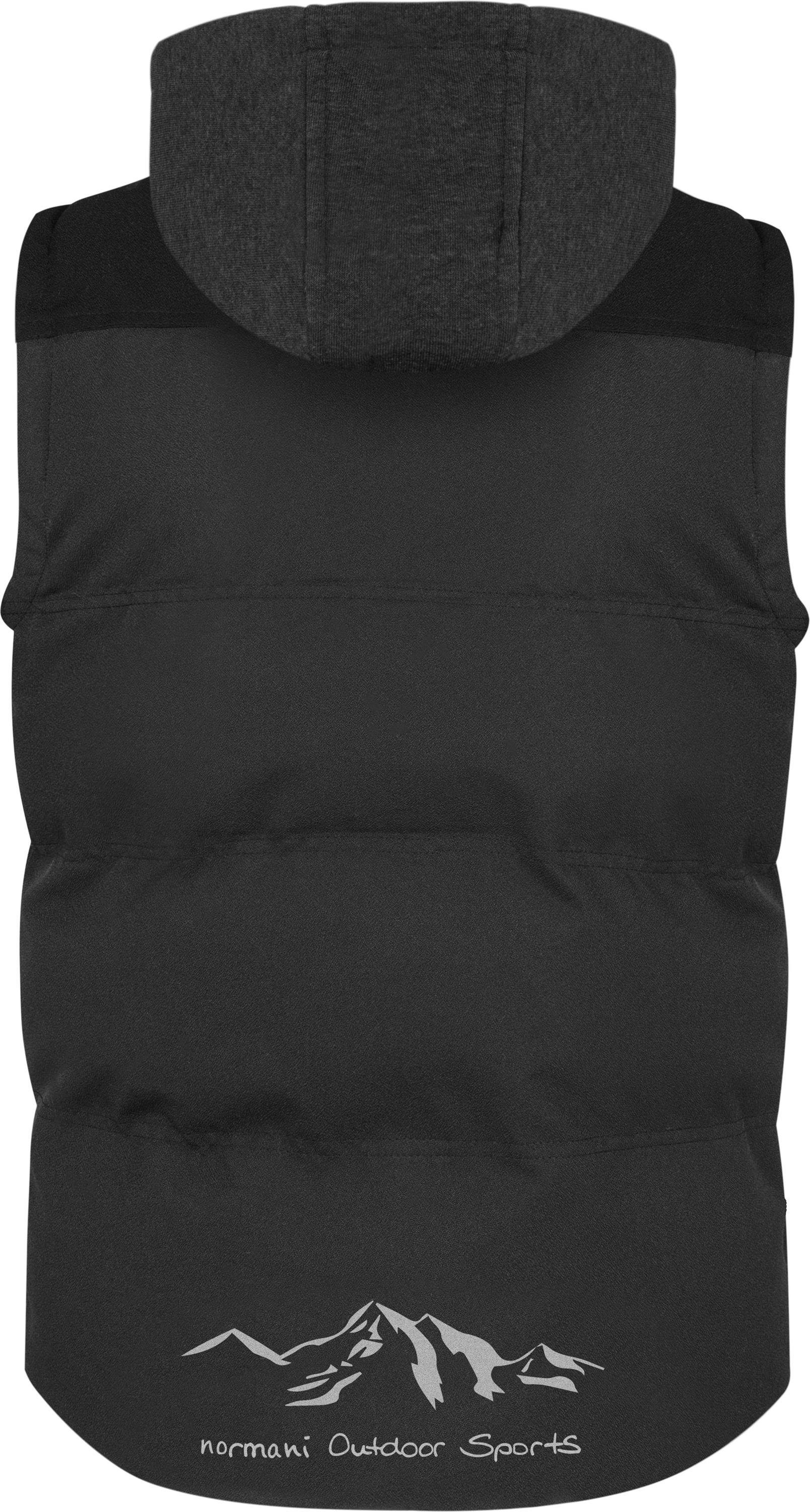 normani Steppweste Kinder Weste Skien (1-tlg) Unisex Wattierte Winterweste - winddichter Bodywarmer Weste mit Kapuze