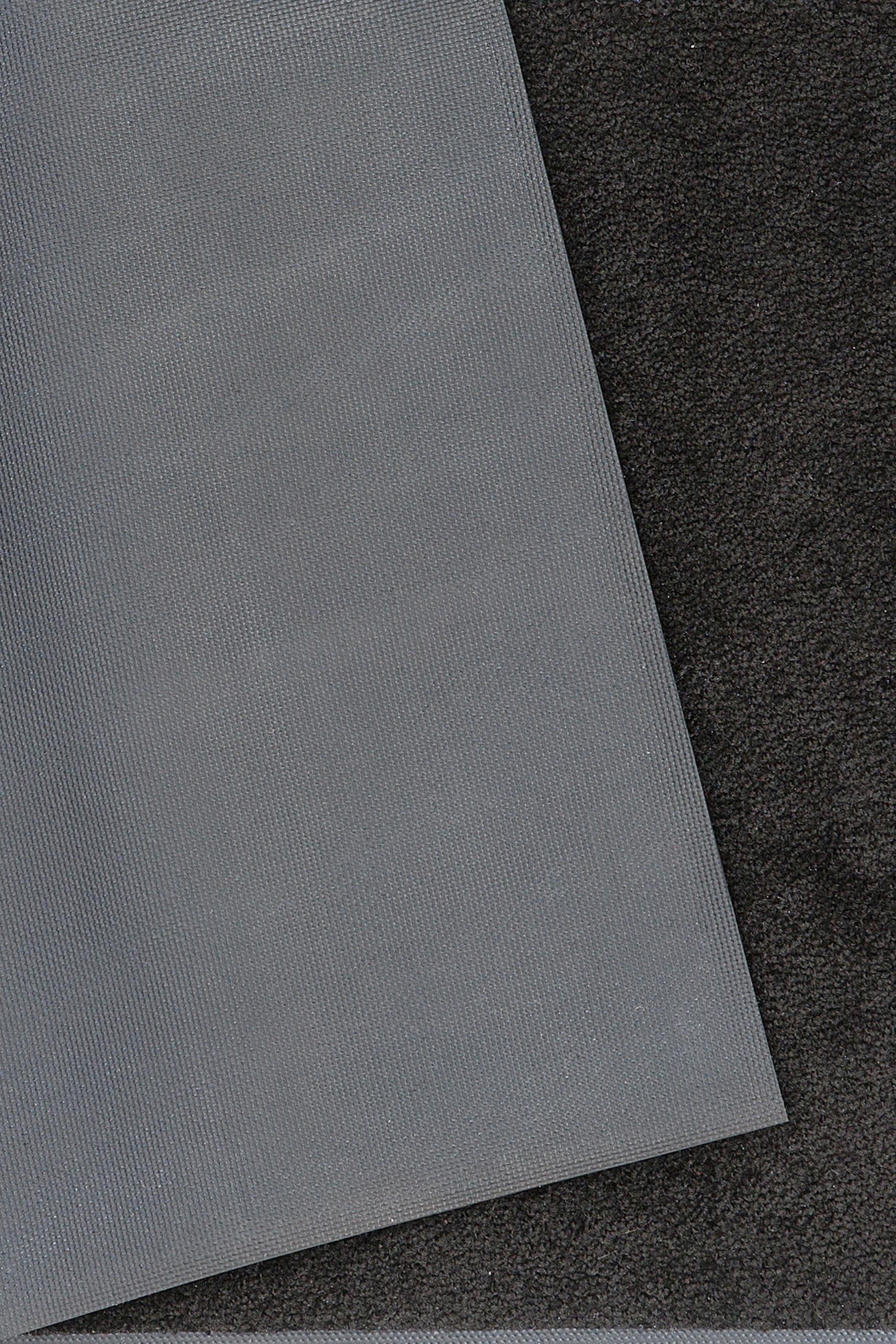 Fußmatte Lavea, andas, rechteckig, Höhe: waschbar Outdoor-Teppich, und 9 schwarz mm, Uni-Farben, Schmutzfangmatte, In