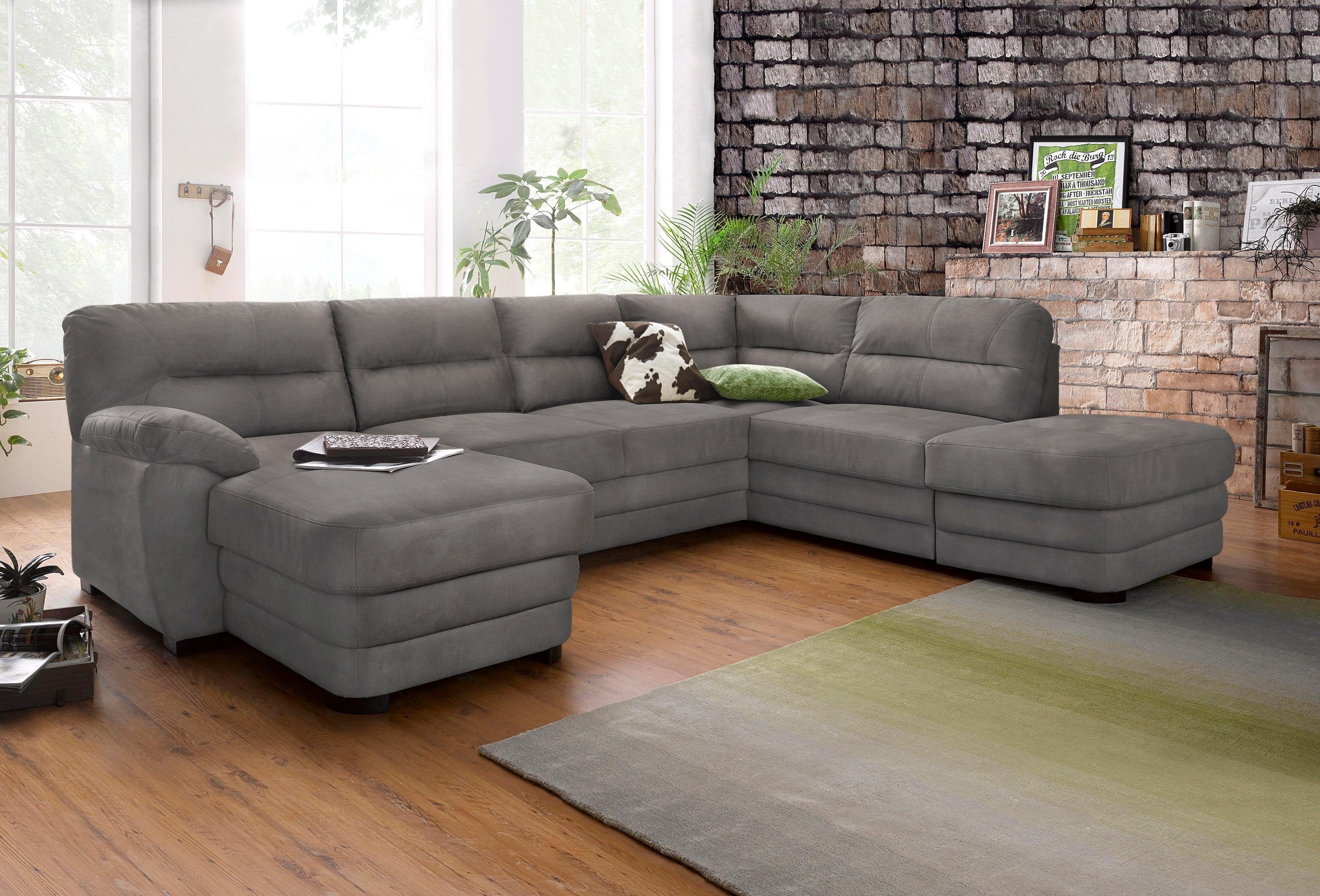 COTTA Polstergarnitur Royale U-Form, (Set), Set bestehend aus: Wohnlandschaft & Hocker