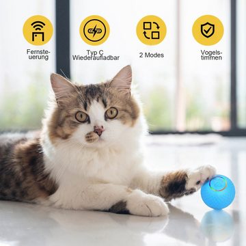 GLIESE Tier-Intelligenzspielzeug Elektrisches Katzenspielzeug interaktives Fernbedienung rollender Ball
