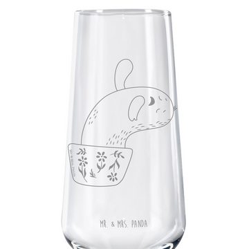 Mr. & Mrs. Panda Sektglas Kaktus Mama - Transparent - Geschenk, Sektglas mit Gravur, Kakteen, S, Premium Glas, Hochwertige Gravur