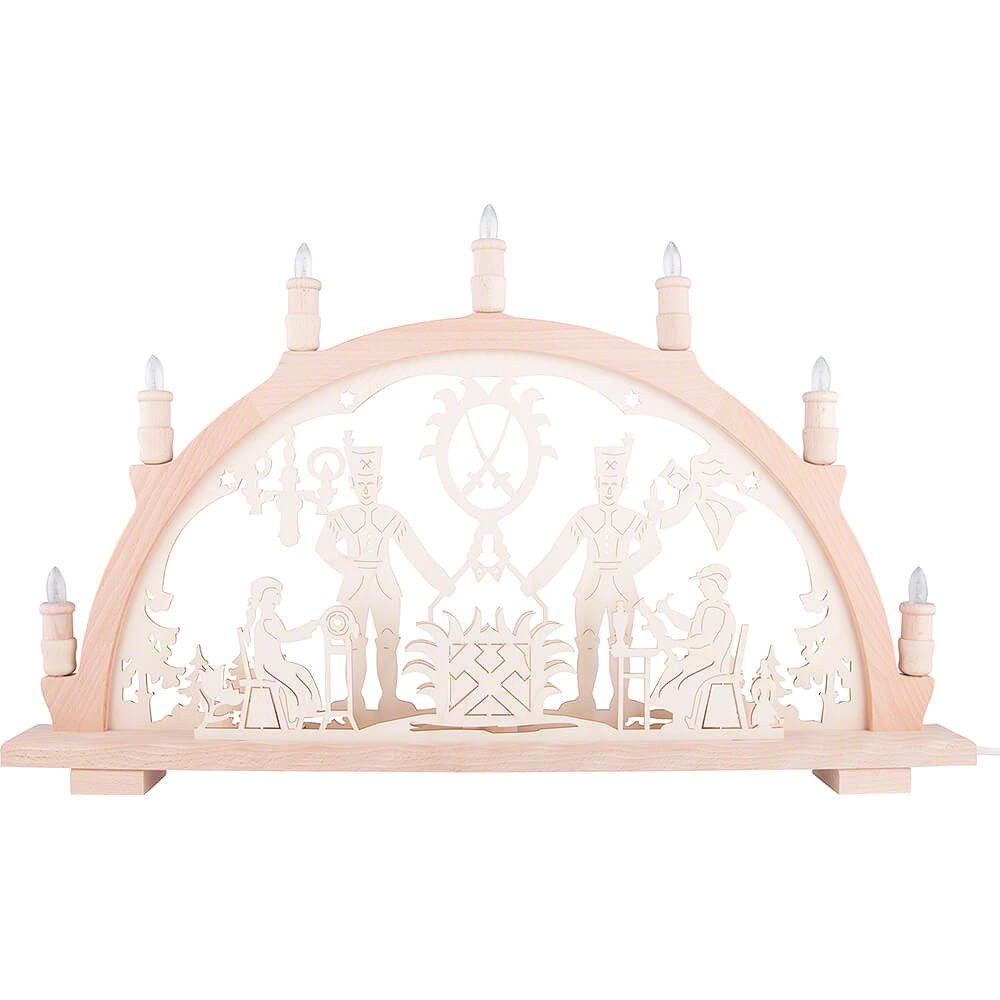 Lenk und Sohn Schwibbogen Schwibbogen Bergmann (66x41cm) von Kunstgewerbe Lenk & Sohn