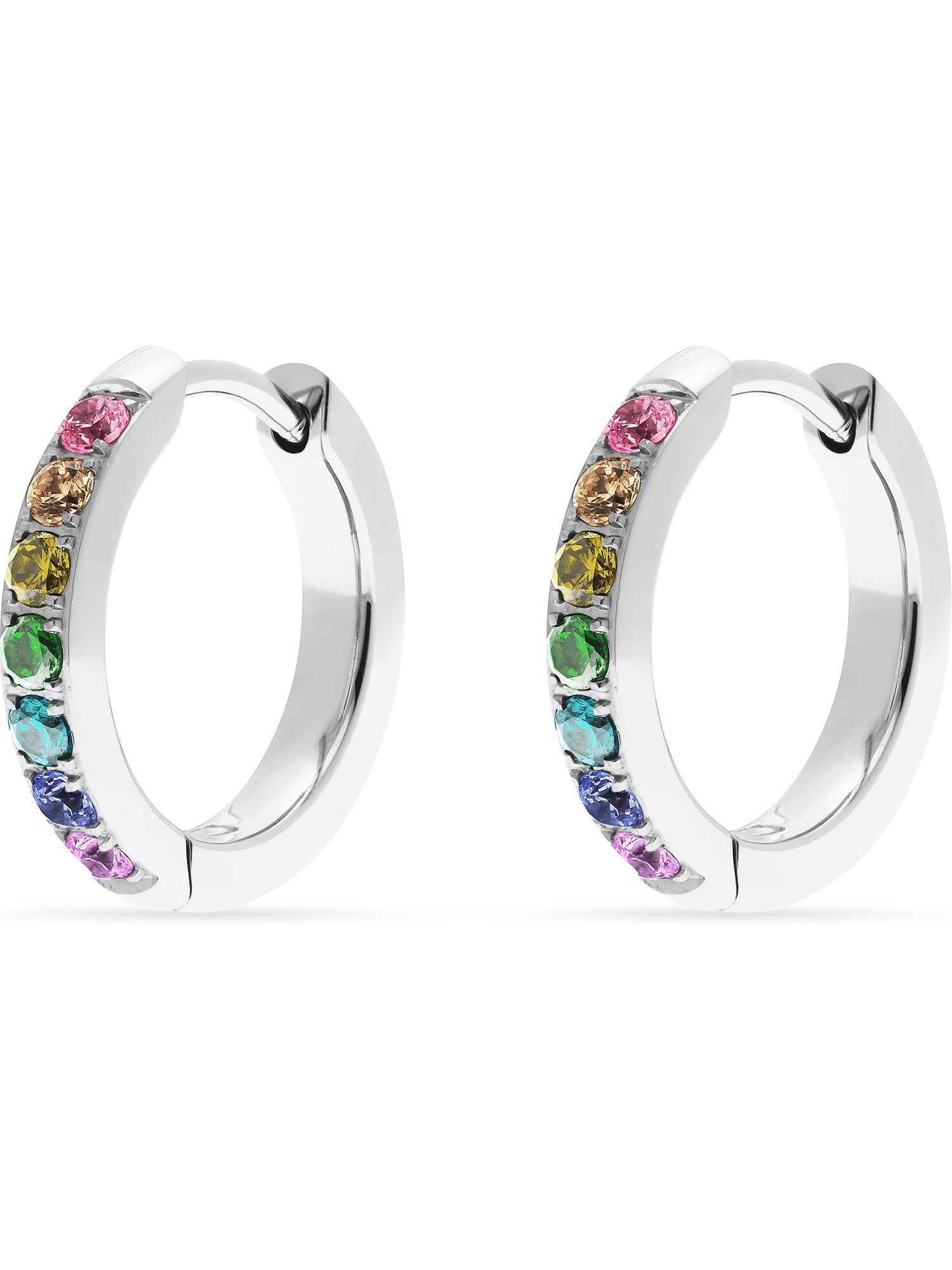 FAVS Paar Creolen FAVS Damen-Creolen Edelstahl 14 Zirkonia (Paar) günstig online kaufen