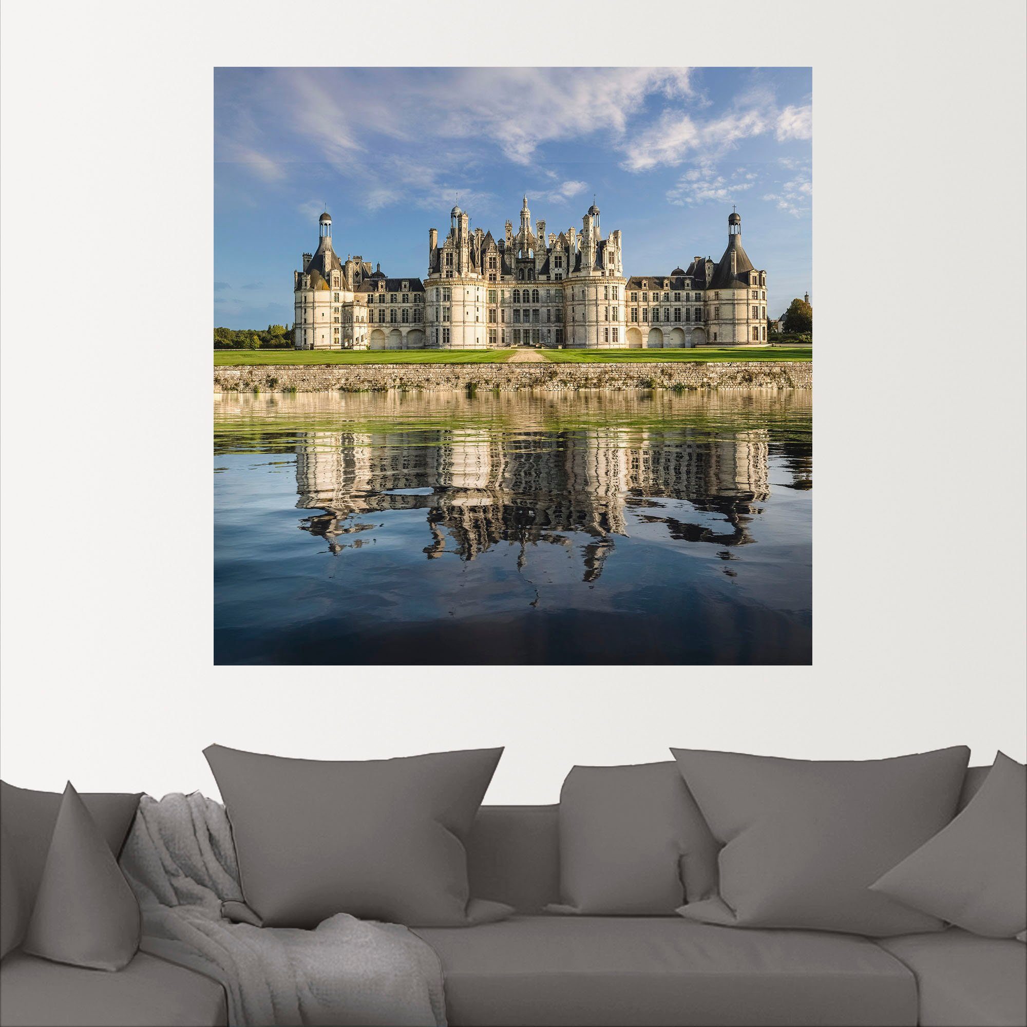 Chambord, Loire-Schloss Leinwandbild, Alubild, Wandbild St), Poster Chateau Artland als (1 oder in Größen Gebäude versch. Wandaufkleber