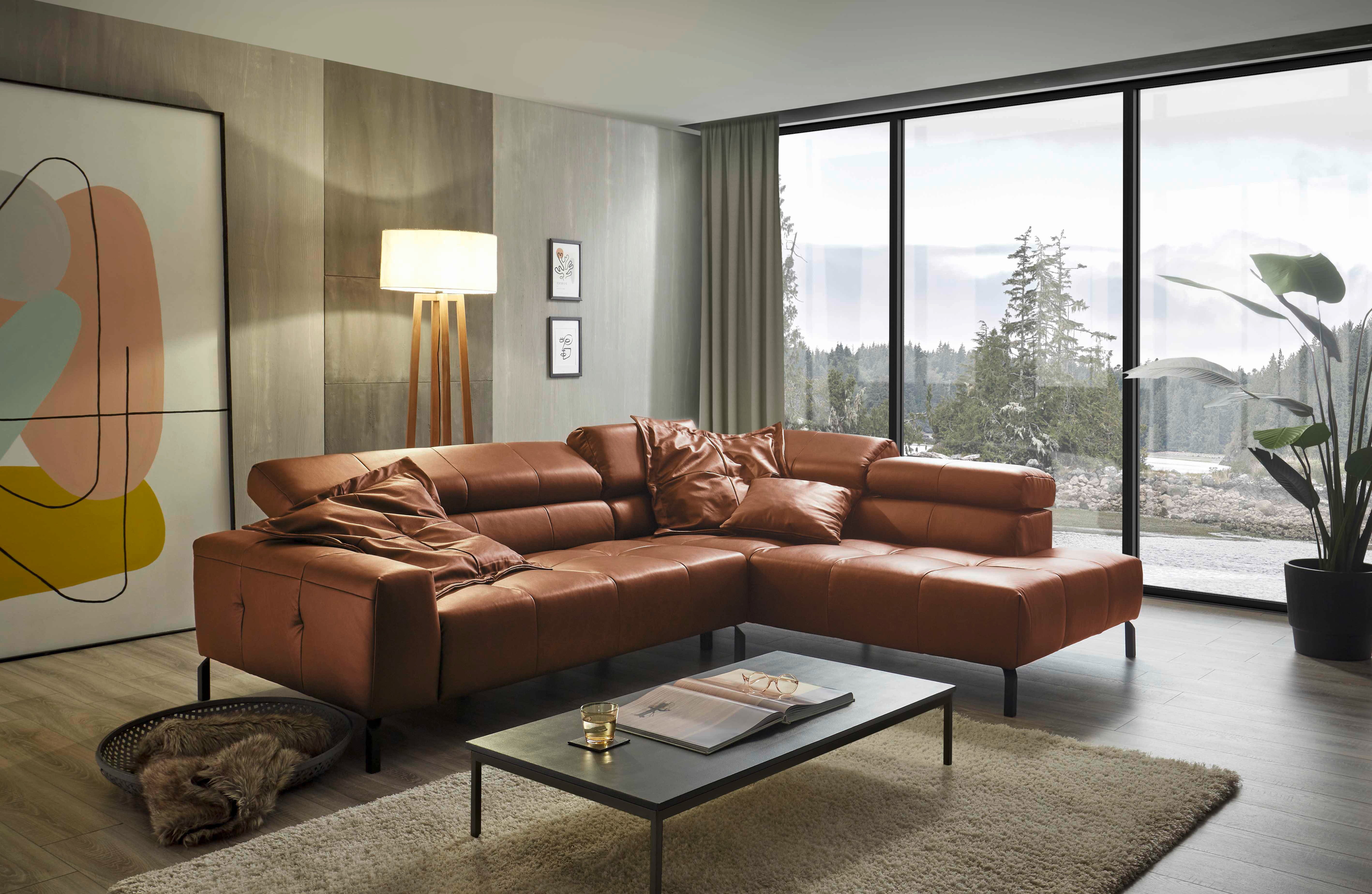Places of Style Ecksofa "Claya, L-Form, incl. Kopfteilverstellung, Breite 2 günstig online kaufen