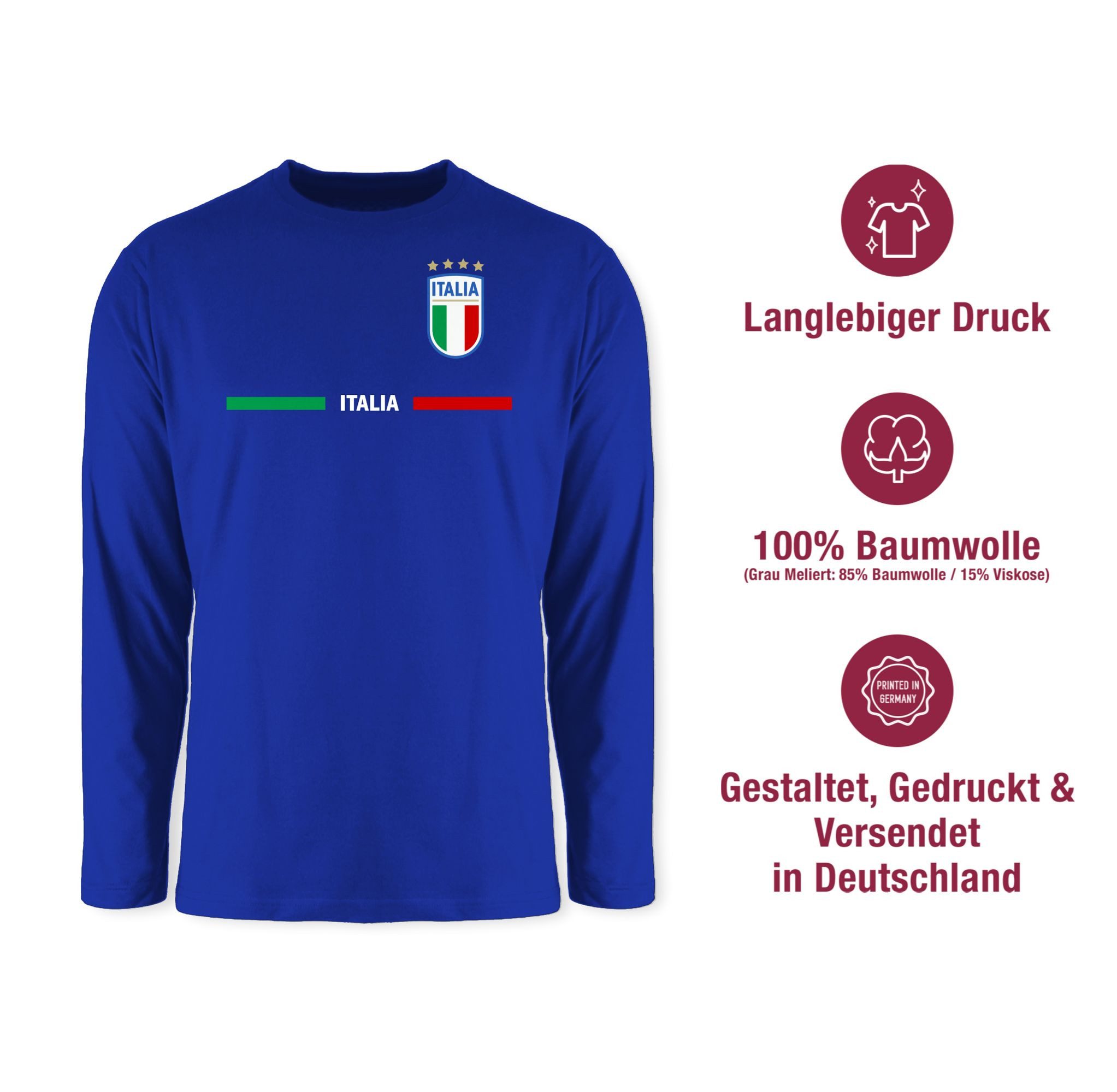 Shirtracer Rundhalsshirt Italien Trikot Wappen, Italia mit Stolz, Italienisches Fan-Motiv 2026 Fussball WM Fanartikel – Bild 3 von 4