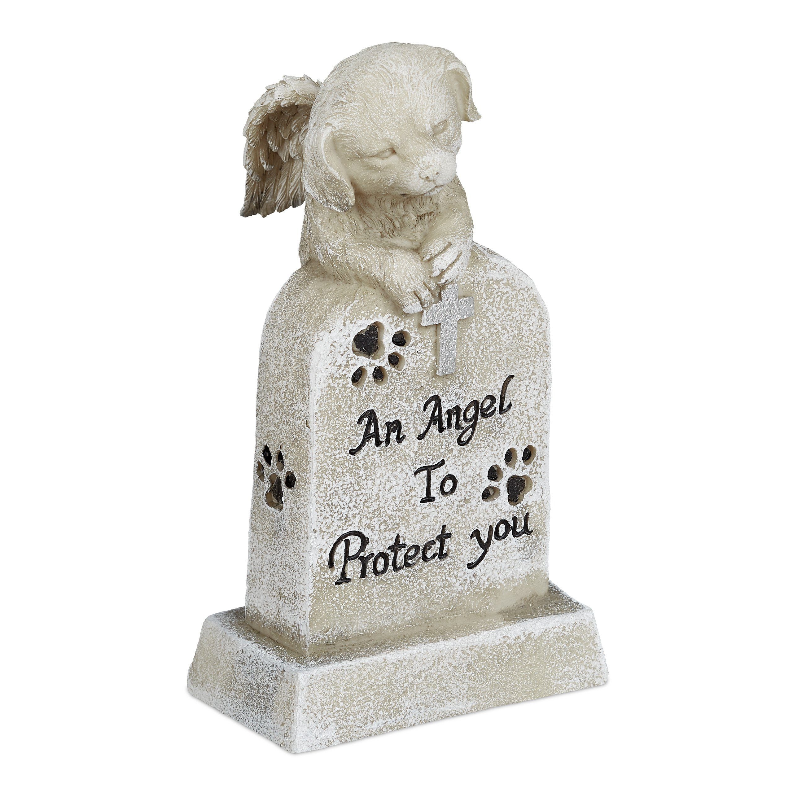 relaxdays Gartenfigur Grabschmuck für Hunde günstig online kaufen