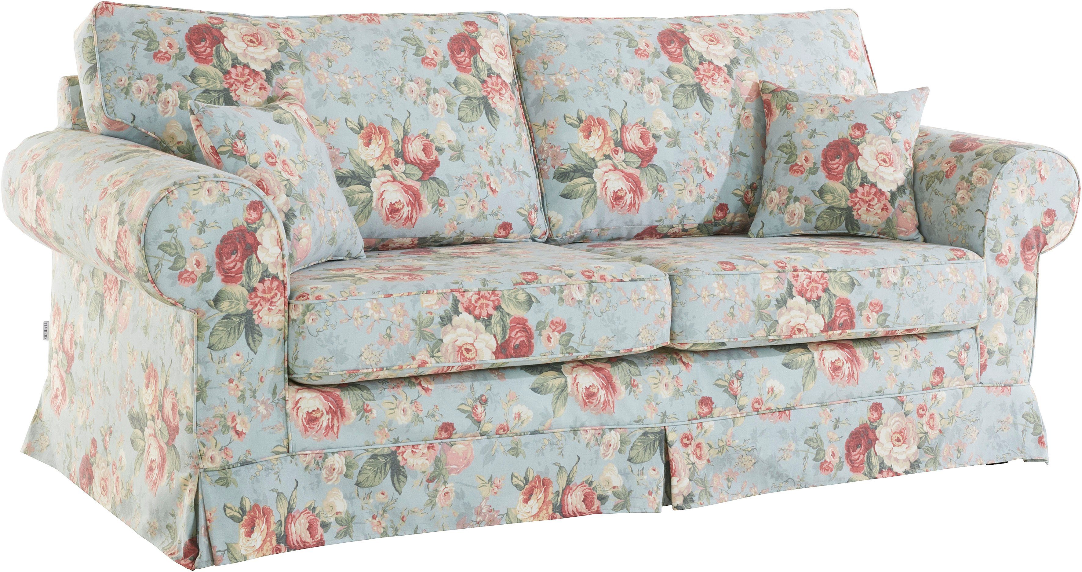 Home affaire 3-Sitzer Shadmoor, Hussenoptik, in uni oder mit Blumendruck