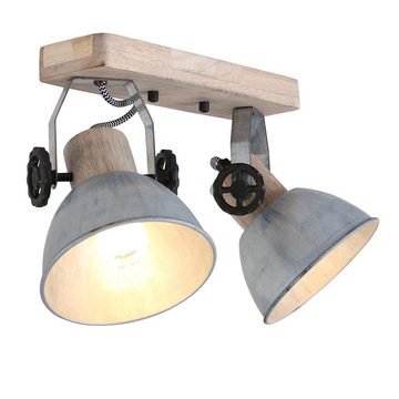 Steinhauer LIGHTING LED Deckenspot, Leuchtmittel nicht inklusive, Vintage Decken Strahler Lampe Ess Zimmer verstellbar Holz
