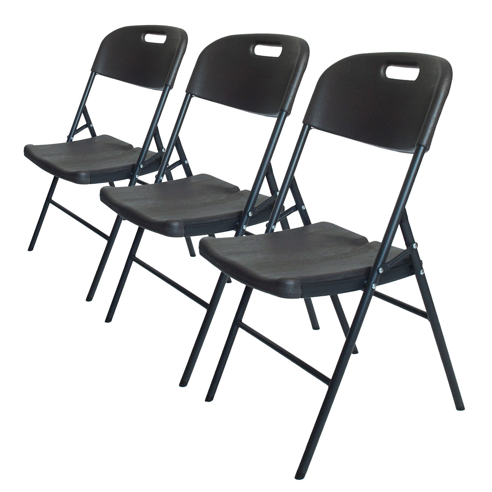 Klappstuhl 3x Gartenstuhl Tragkraft 150 kg Sitzform ergonomisch Campingstuhl