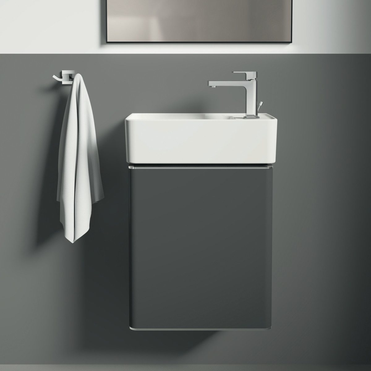 Ideal Standard Handtuchhaken IOM SQUARE, Verdeckte Befestigung und einfache Montage