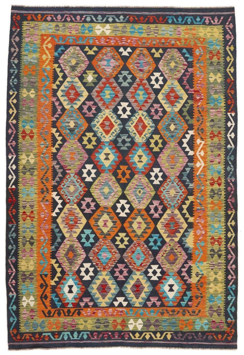 Orientteppich Kelim Afghan 206x302 Handgewebter Orientteppich, Nain Trading, rechteckig, Höhe: 3 mm