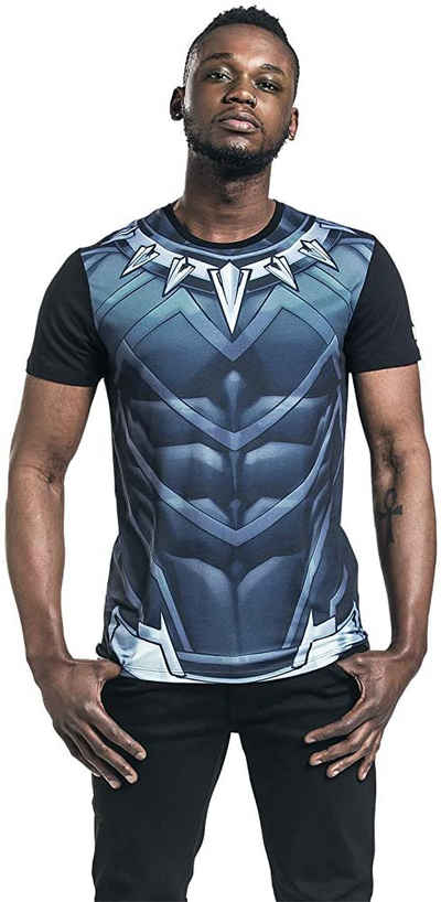 MARVEL T-Shirt »Black Panther Cosplay T-Shirt Marvel Comis Superhelden Blau Gr. L«