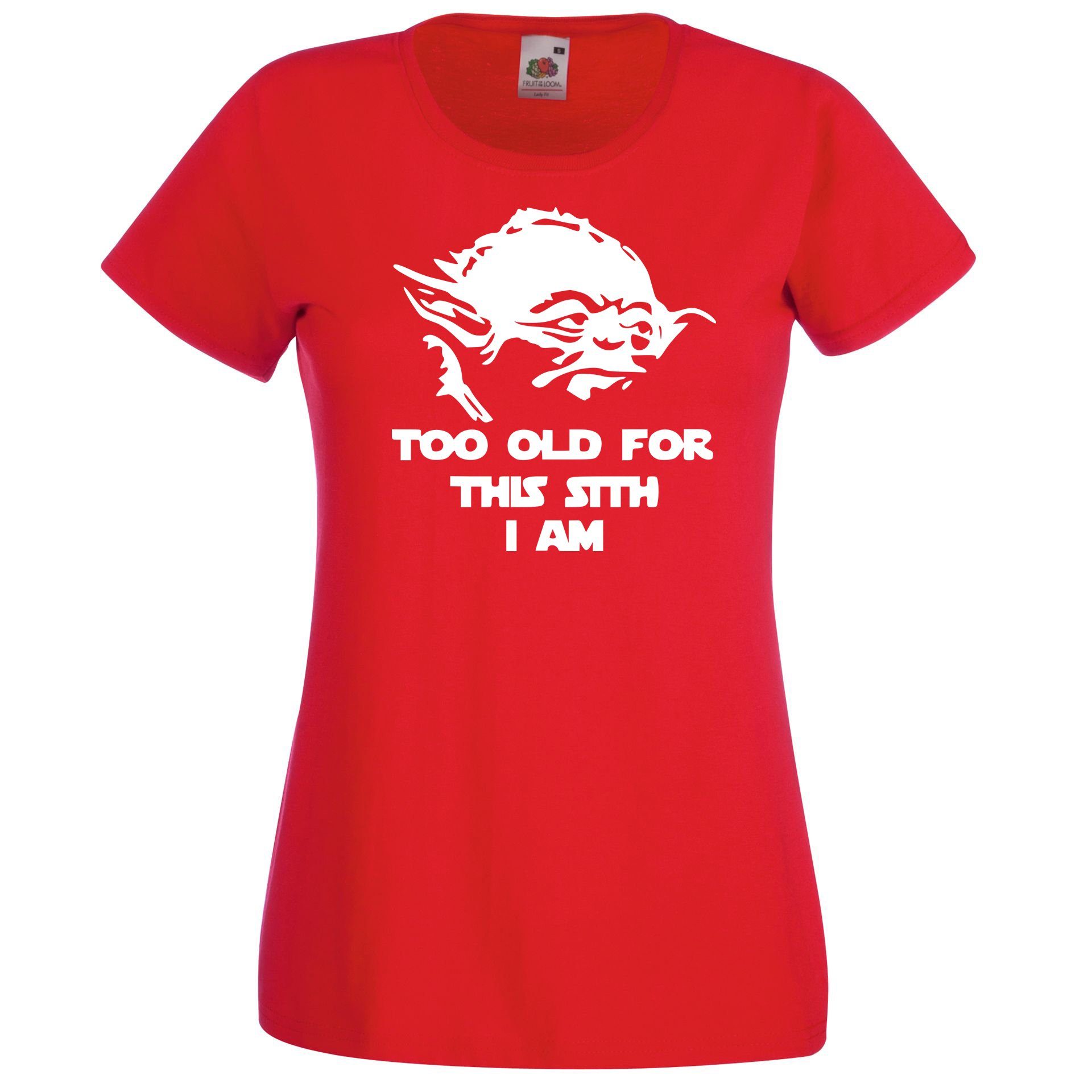 Youth Designz T-Shirt Too Old Sith Damen T-Shirt mit trendigem Spruch Rot