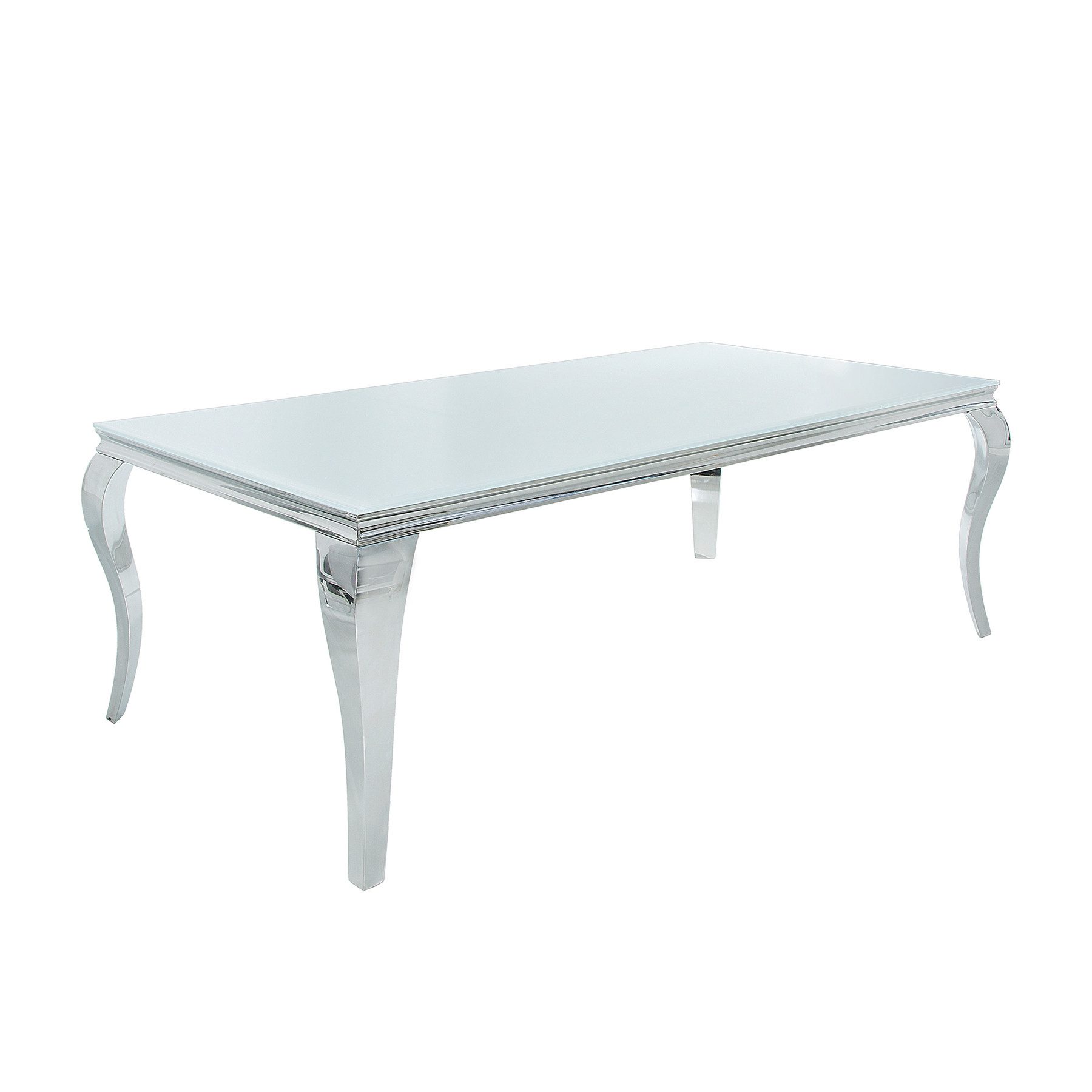 riess-ambiente Esstisch MODERN BAROCK 180cm weiß / silber (Einzelartikel, 1 günstig online kaufen