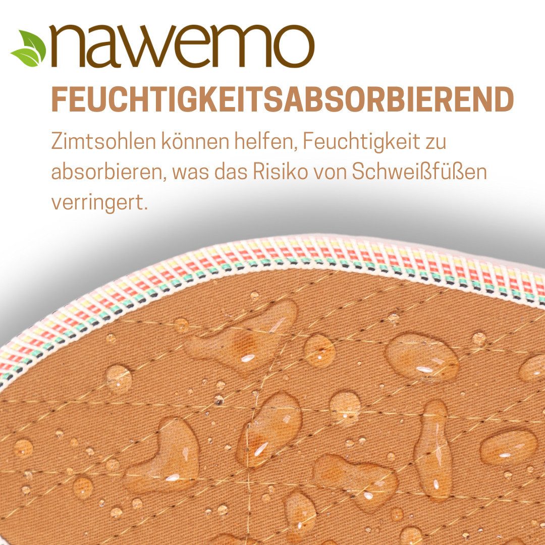 Nawemo Einlegesohlen Zimtsohlen Nawemo "braun", normale Passform, 1 Paar, reduzieren die Schweißbildung, neutralisieren unangenehme Gerüche