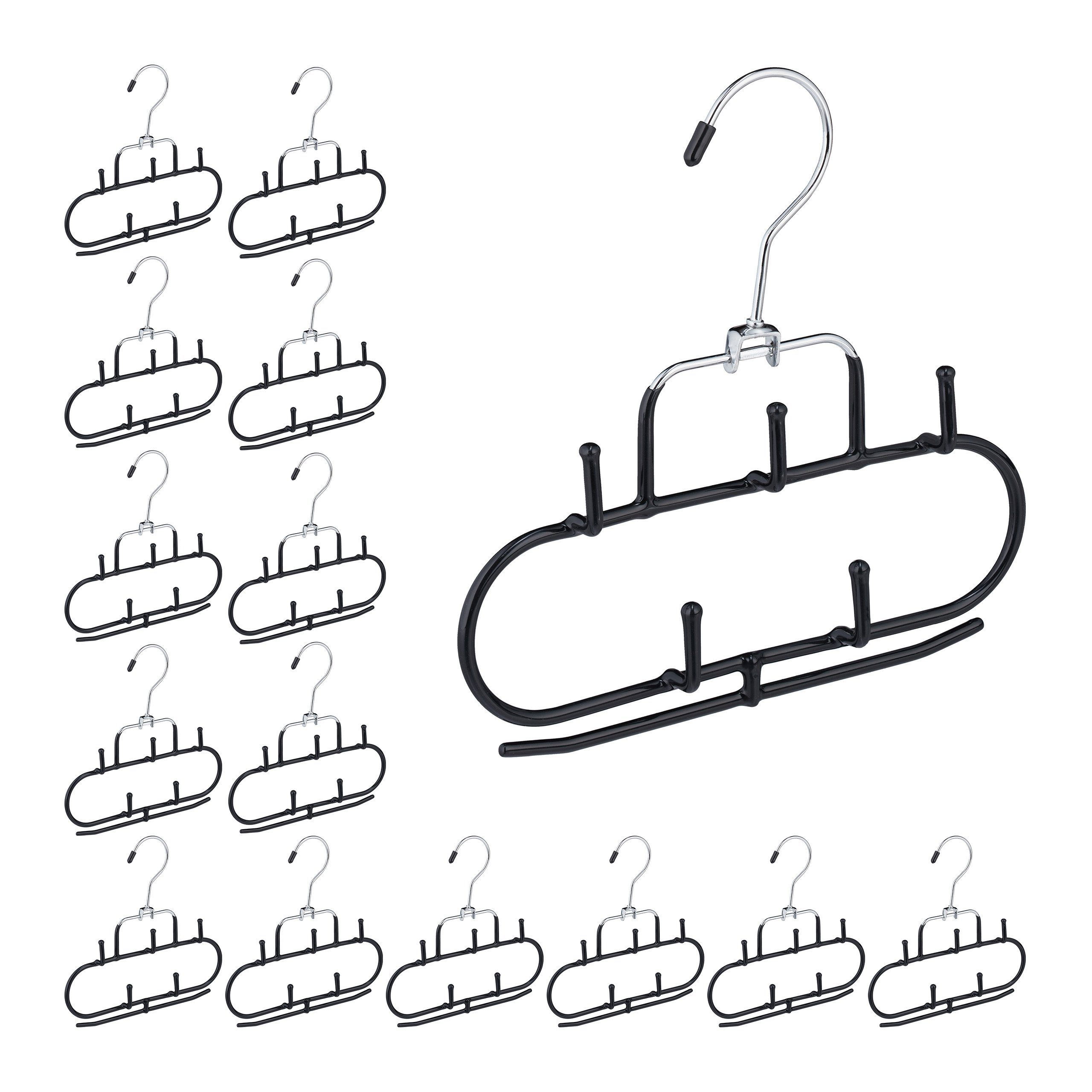 relaxdays Gürtelbügel 15 x Gürtelhalter mit 5 Haken