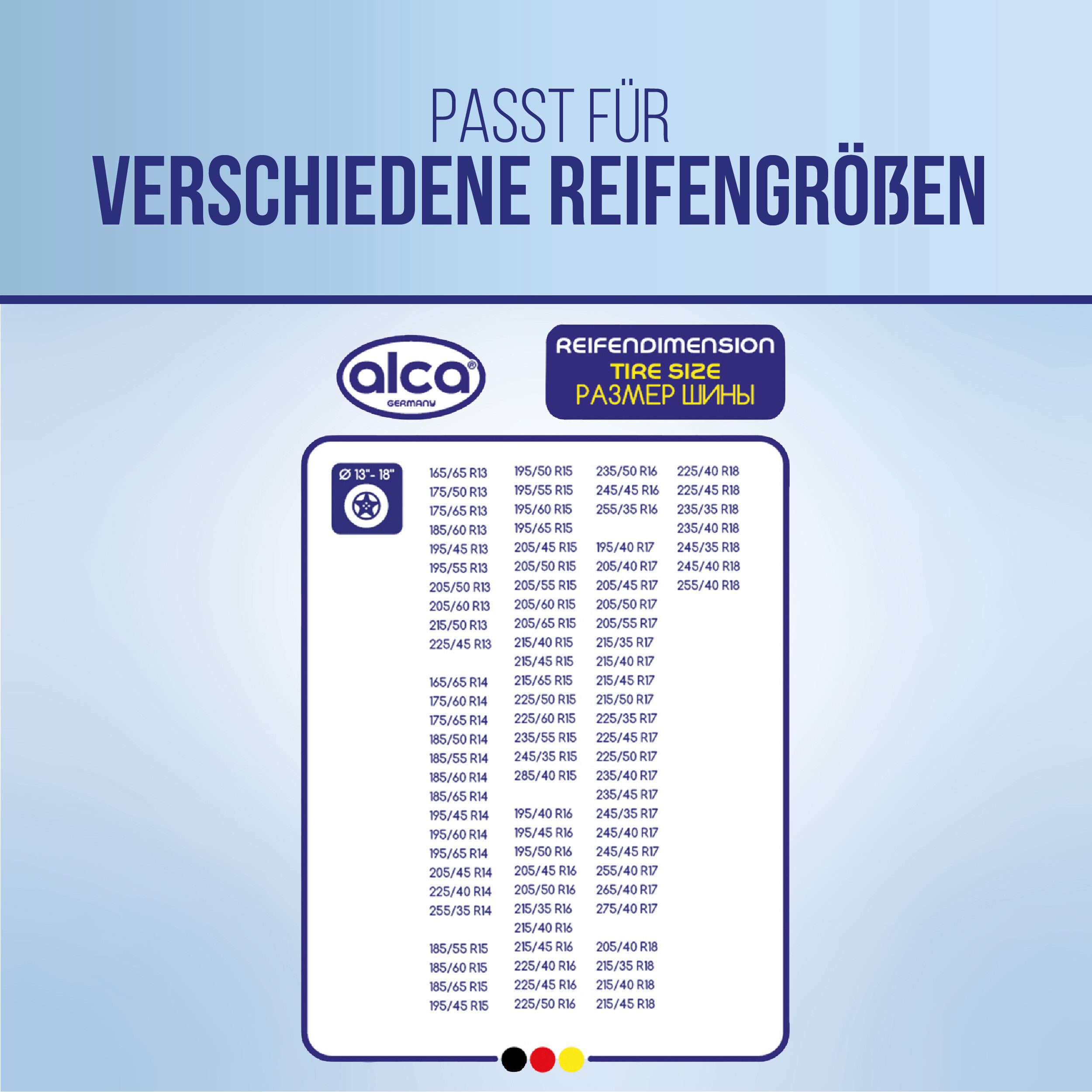 alca tire bag set with carrying handle and tire marking, 4-piece set for 13"-18" SUVs (4-piece set)