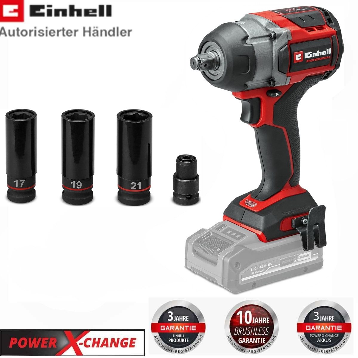 Einhell Akku-Schlagschrauber Akku-Schlagschrauber TP-CW 18/750-C Li BL 750 Nm Solo (ohne Akku)