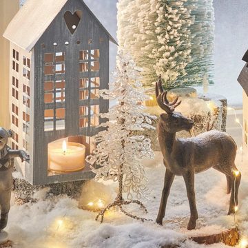 Mirabeau Weihnachtsfigur Deko-Bäume 2er Set Grenville silber