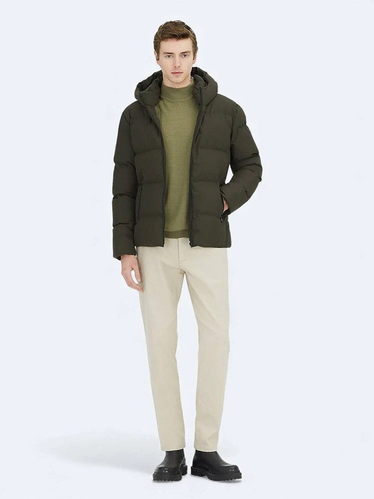 KİP Jeansjacke Khaki Regular Fit Kapuzen Freizeitjacke