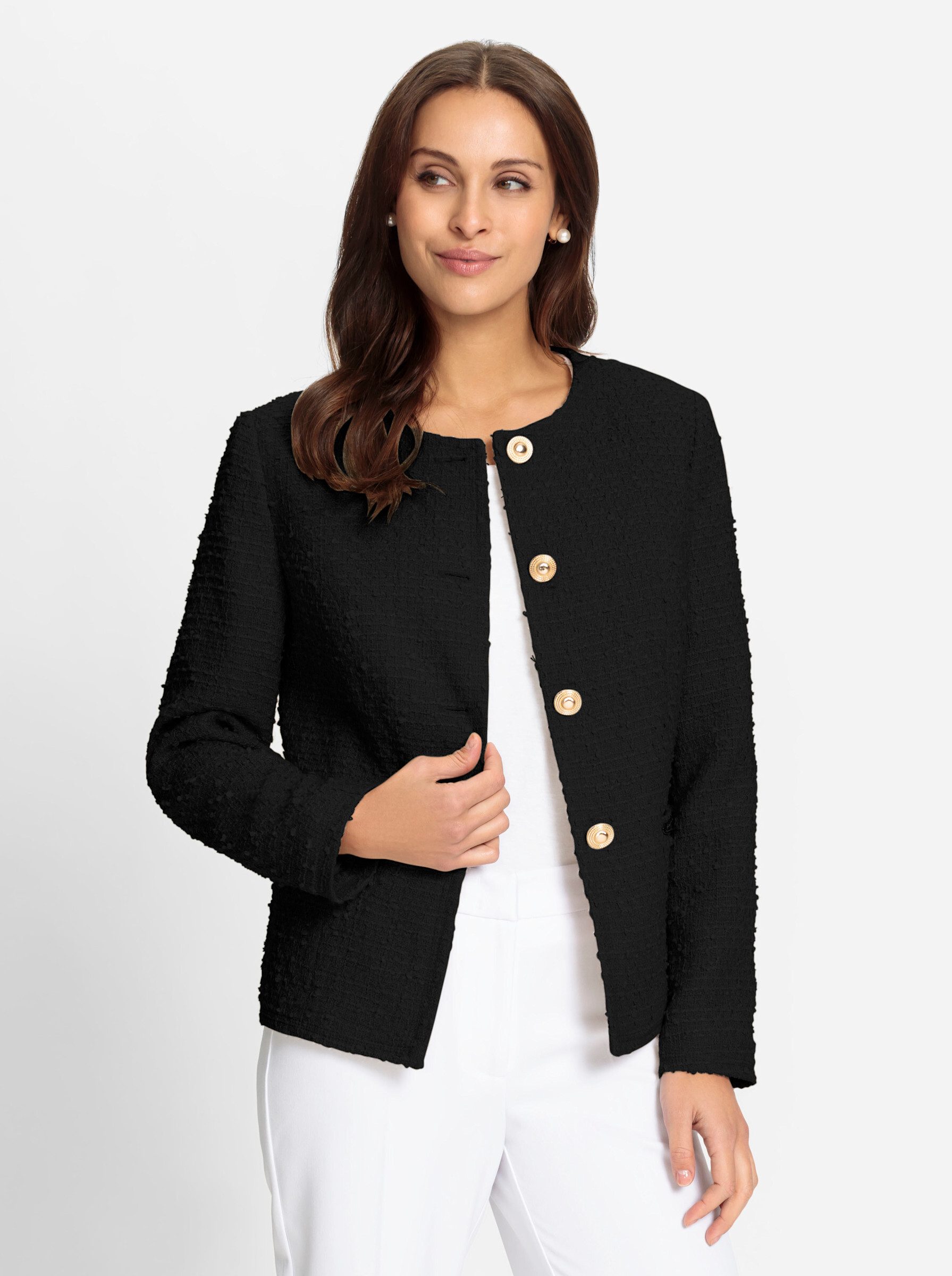 Blusenblazer Bouclé-Blazer