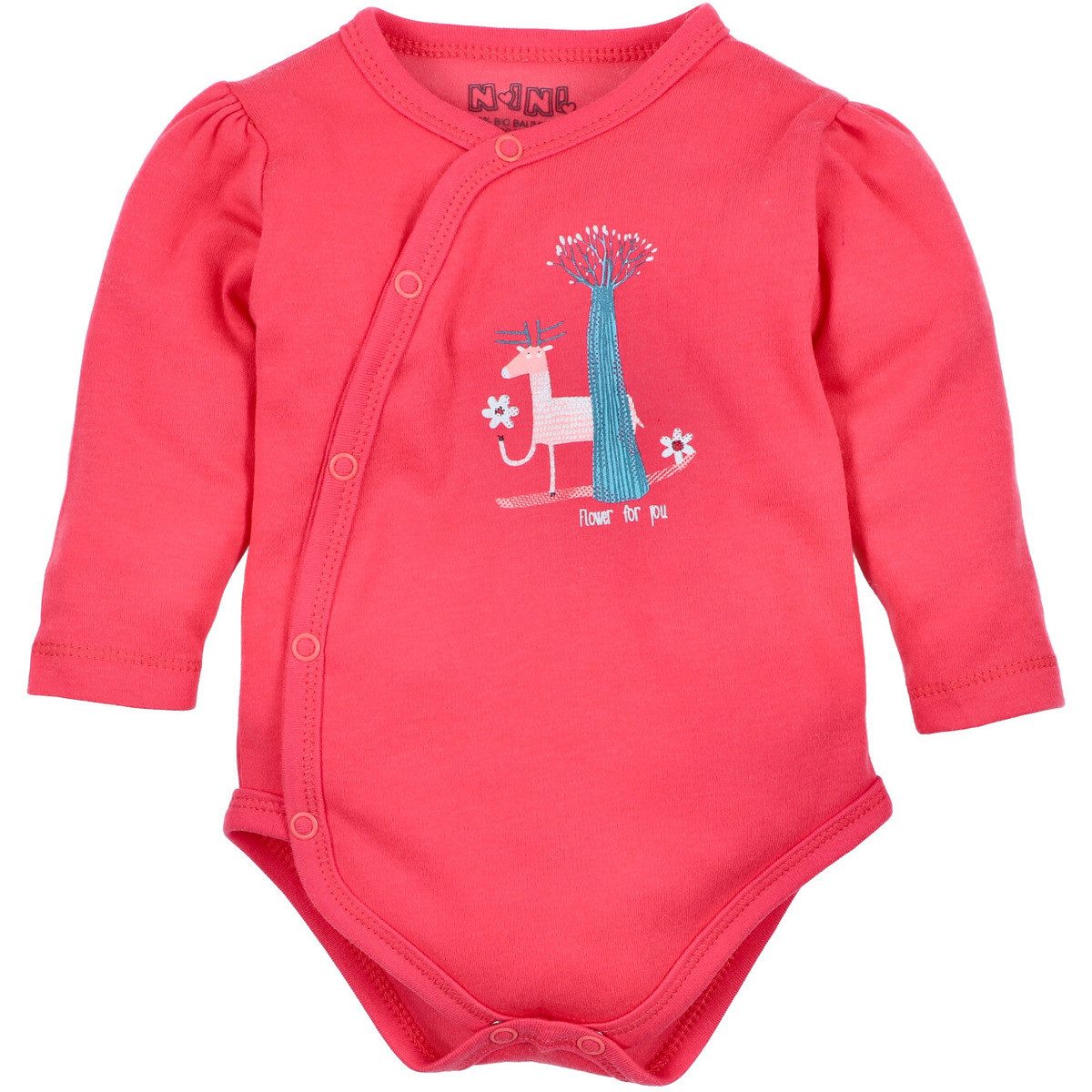 NINI Langarmwickelbody Wald Unisex Kinder (1-tlg) Langarm Einteiler, Body, Longsleeve-Body, Bodysuit, Stretchbody