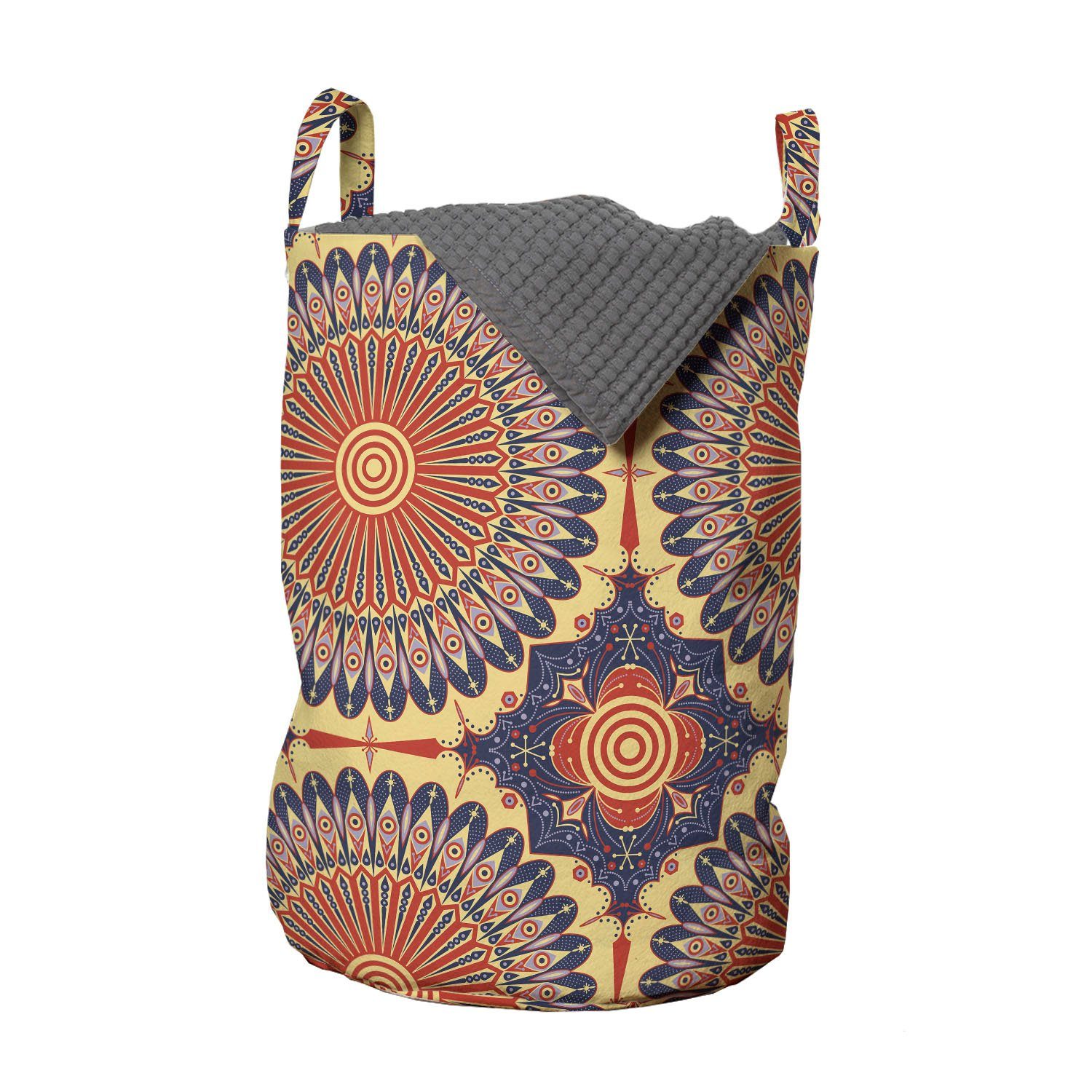 Abakuhaus Wäschesäckchen Wäschekorb mit Mandala für Griffen maurische Kordelzugverschluss Waschsalons, Motiv