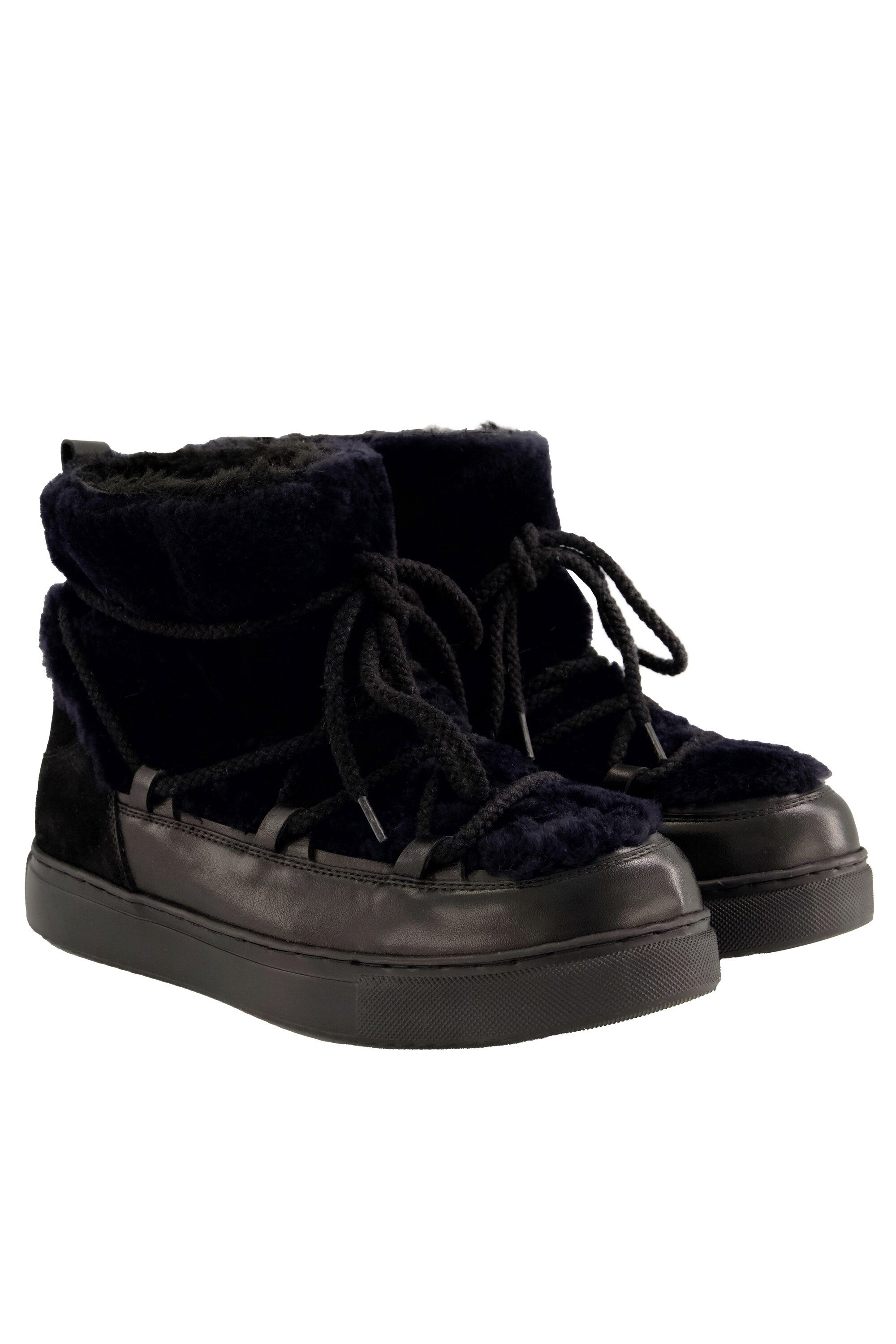 Studio Untold Leder-Snowboots Nappaleder FakeFur Weite H Stiefel günstig online kaufen