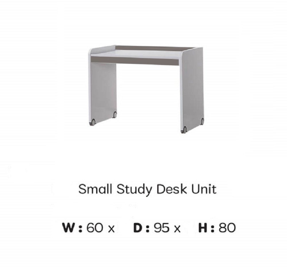 Hochbett inkl. Kleiderschrank Schreibtisch Smart und Treppenregal mit Etagenbett grau Möbel-Zeit