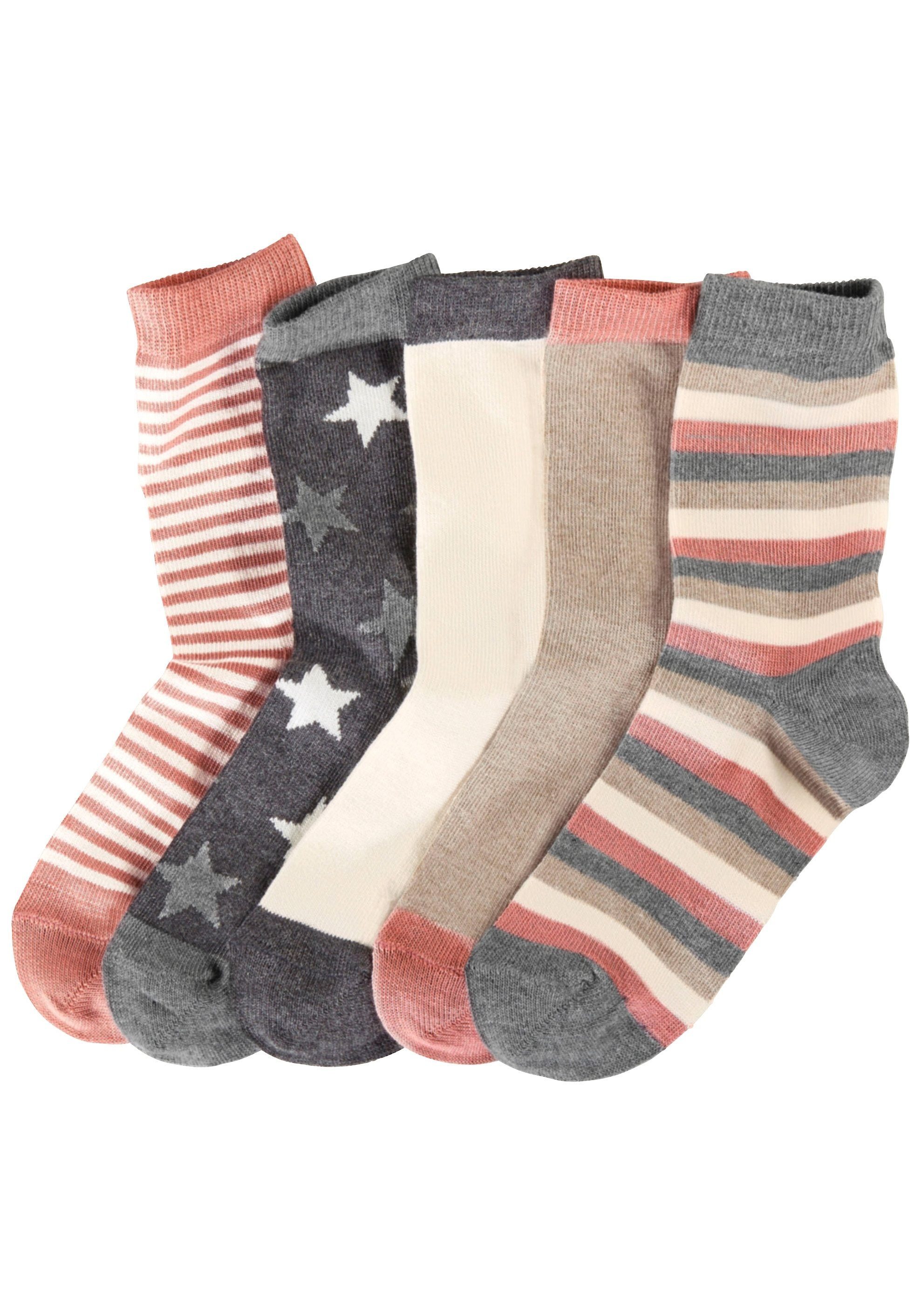 Socken (5-Paar) in 5 verschiedenen Designs