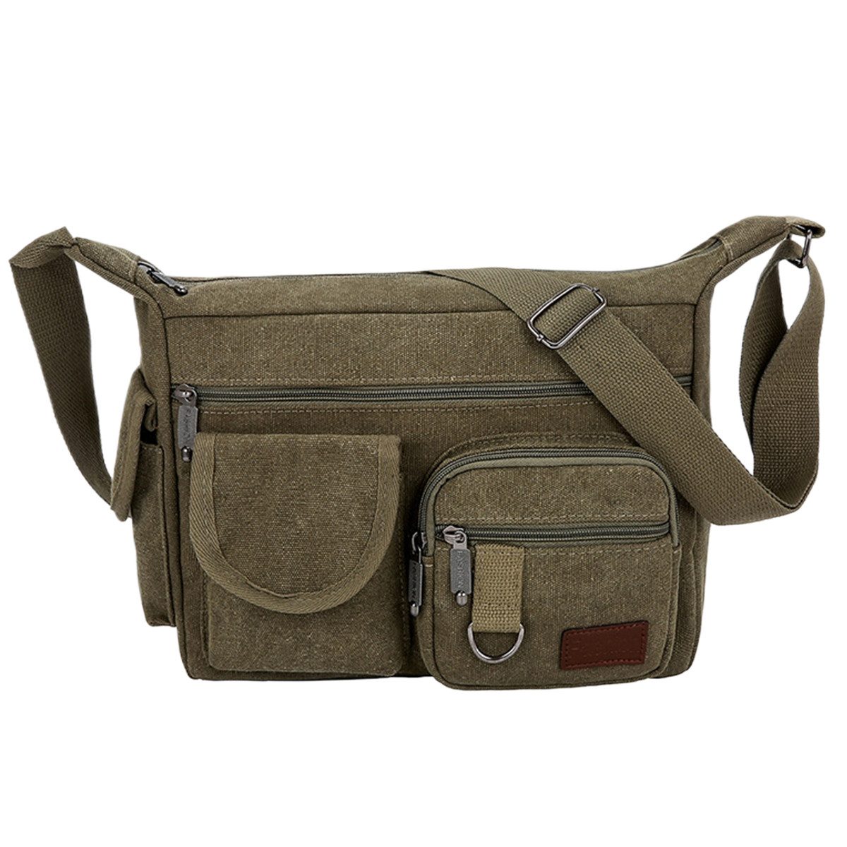 Umhängetasche Herren Canvas Crossbody Tasche mit großer Kapazität