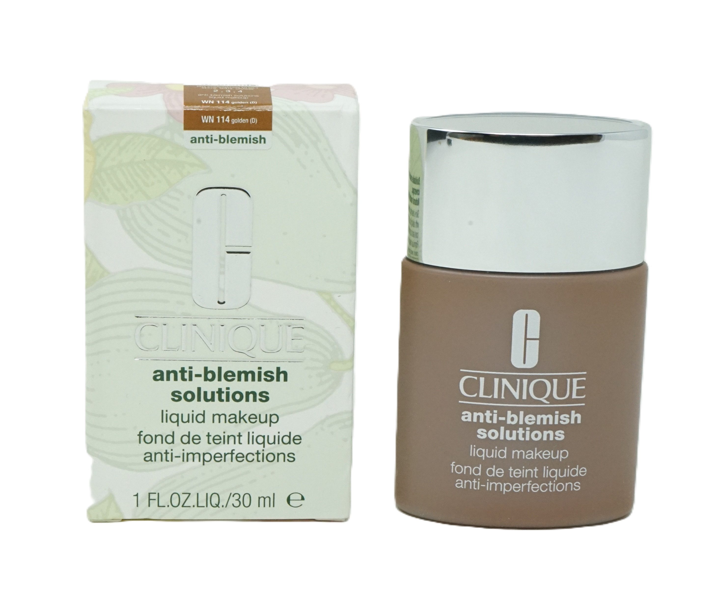 CLINIQUE Foundation Clinique anti-Blemish solution liquid Makeup WN 114 Golden 30ml