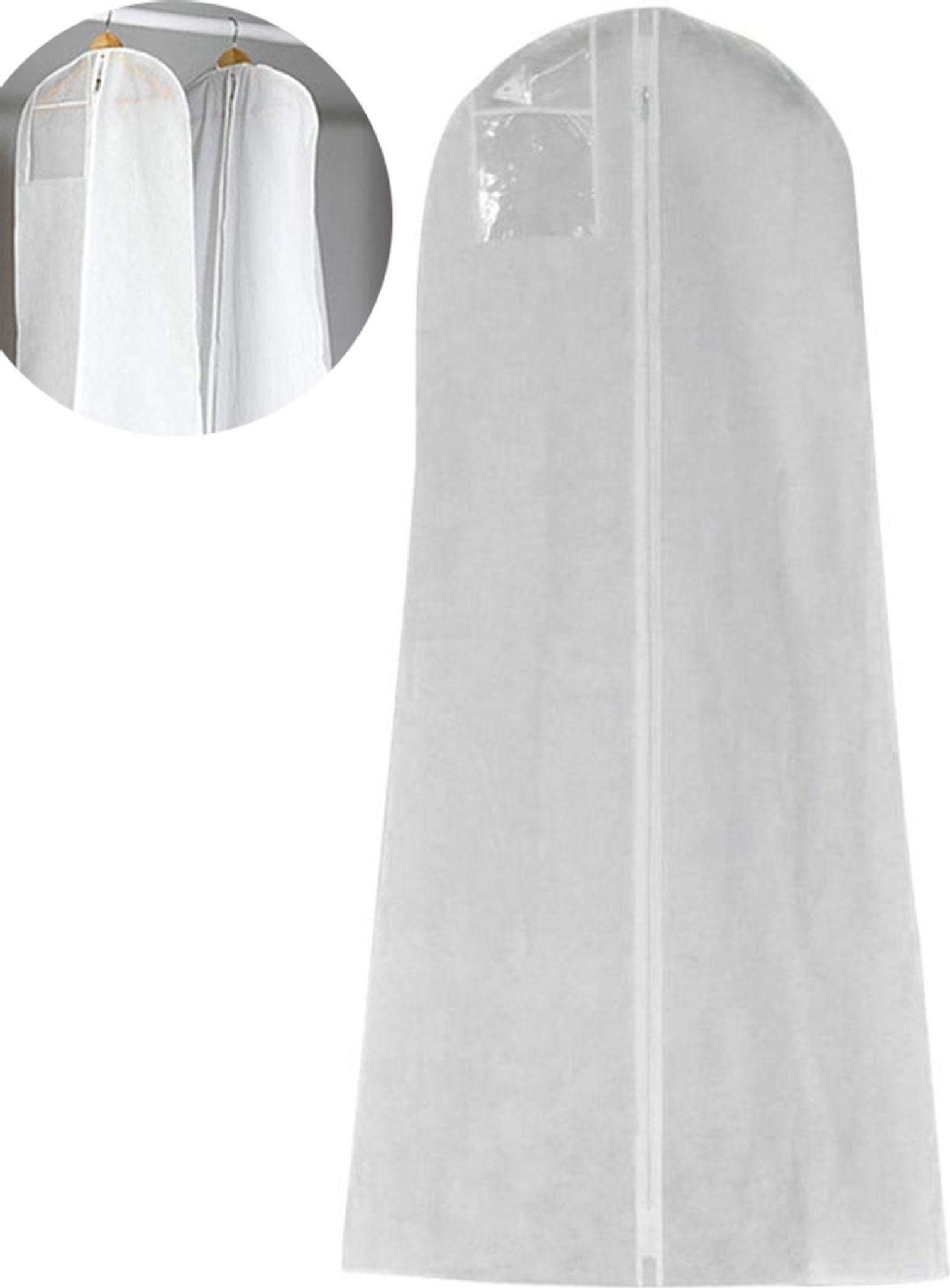 FELIXLEO Kleidersack Kleidersack Brautkleid 180cm Anti Staub Anzug Schutzhülle Weiß