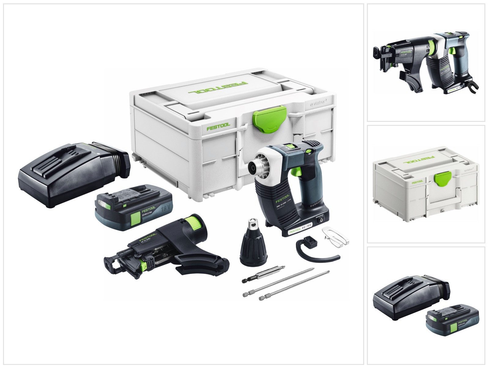 FESTOOL Akku-Trockenbauschrauber DURADRIVE DWC 18-2500 Basic Akku Bauschrauber 18 V 18 Nm Brushless +