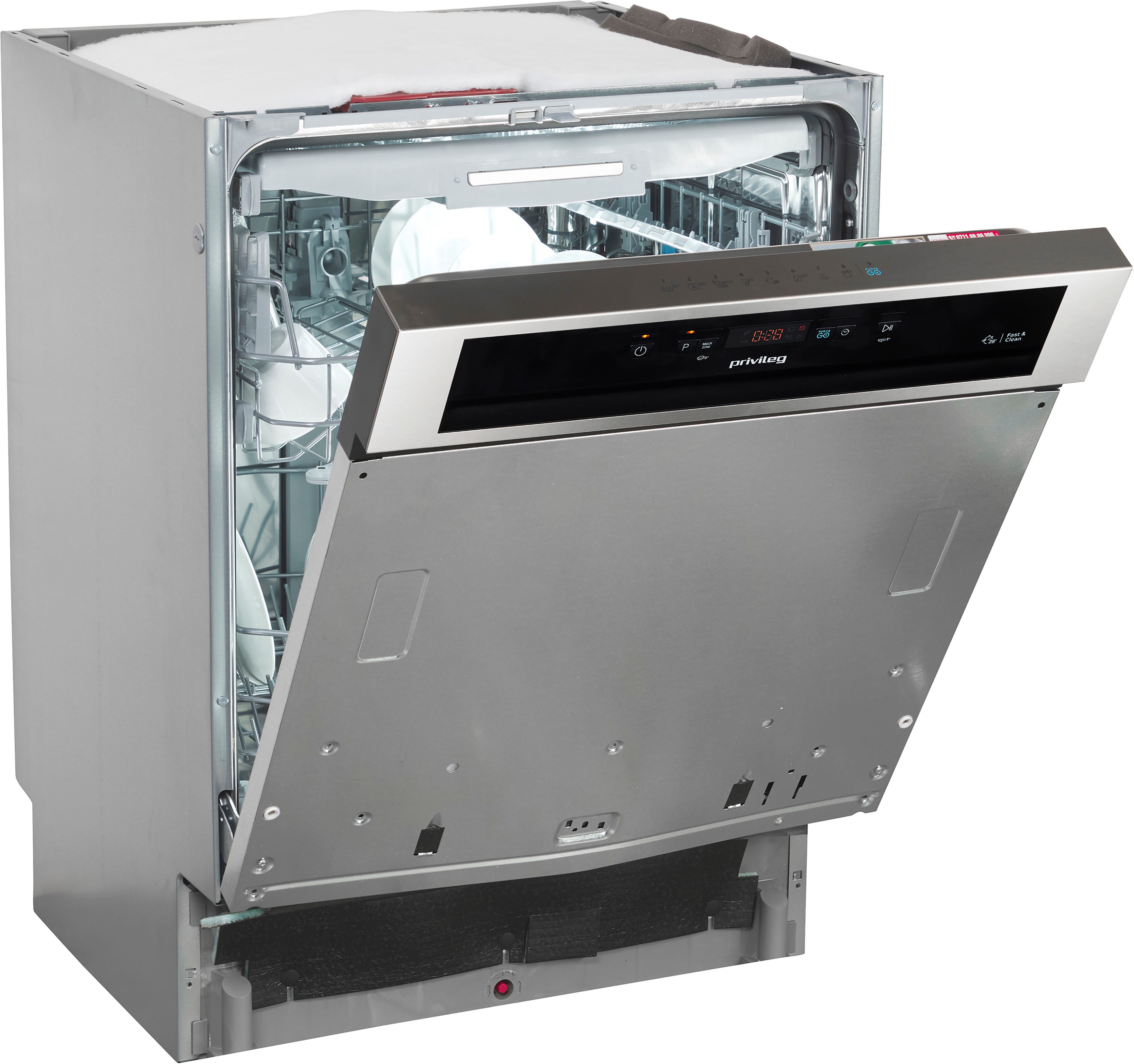Privileg teilintegrierbarer Geschirrspüler P0B ECO D541 X, 14 Maßgedecke, Fast&Clean 28 Min. – das effektive Reinigungsprogramm unter 28 Minuten – Bild 4 von 5