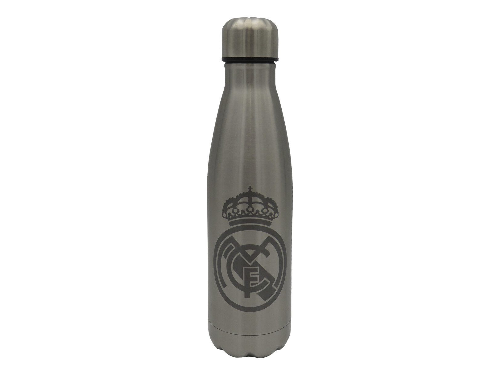 Real Madrid Trinkflasche - Edelstahl Isolierflasche Schwarz 26,5 cm