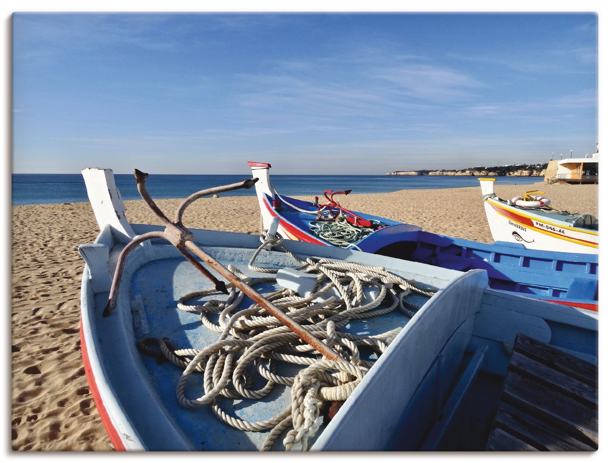 Artland Wandbild Traditionelle Fischerboote, Strand (1 St), als Alubild, Leinwandbild, Wandaufkleber oder Poster in versch. Größen