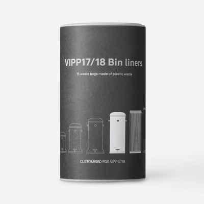 VIPP Müllbeutel 17 und 18 Abfallbeutel für Treteimer recycelt, Passend für 20l bis 30l Vipp Eimer