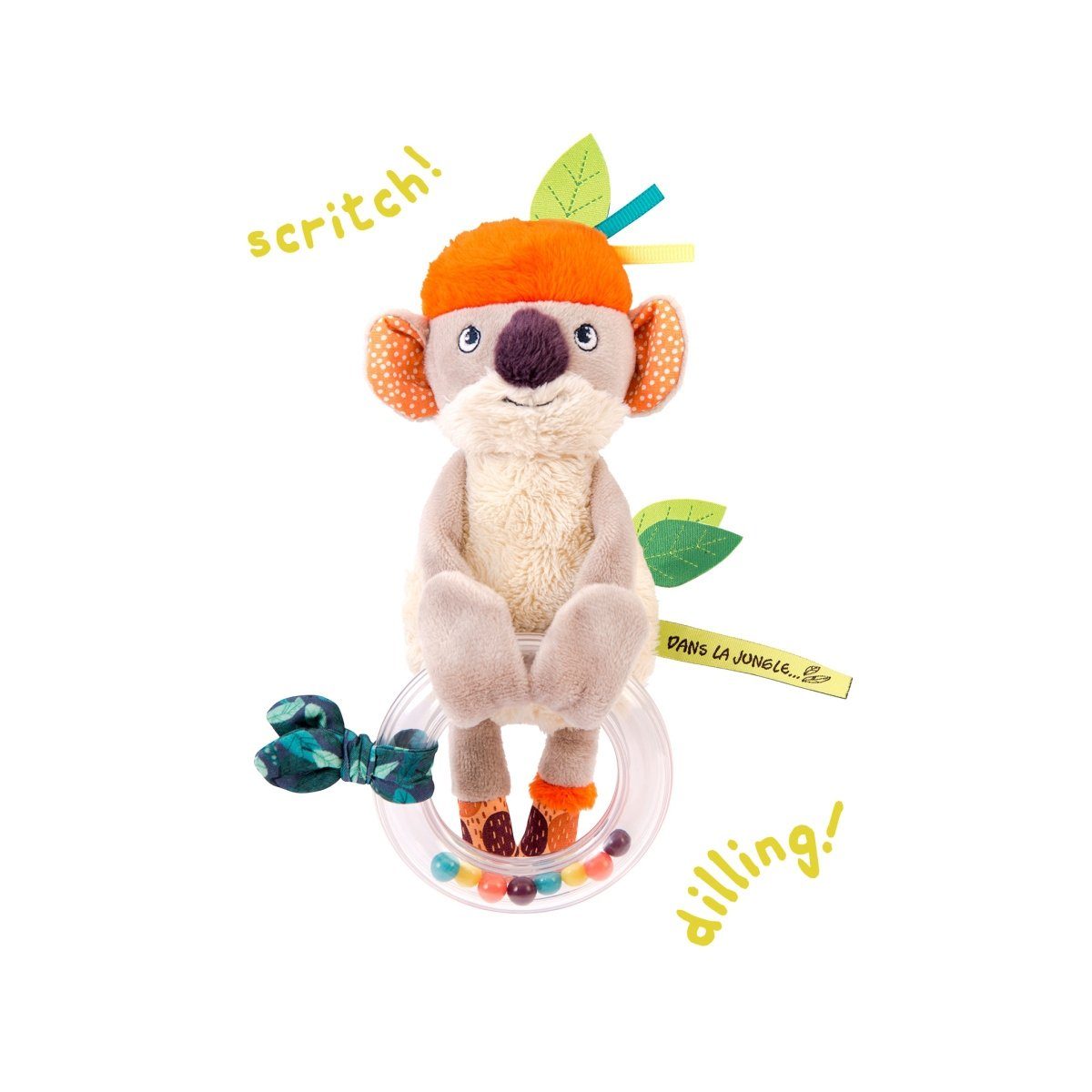 Kuscheltier-Rassel Ring-Rassel Koala Koco 20cm Kuscheltier Greifling Baby
