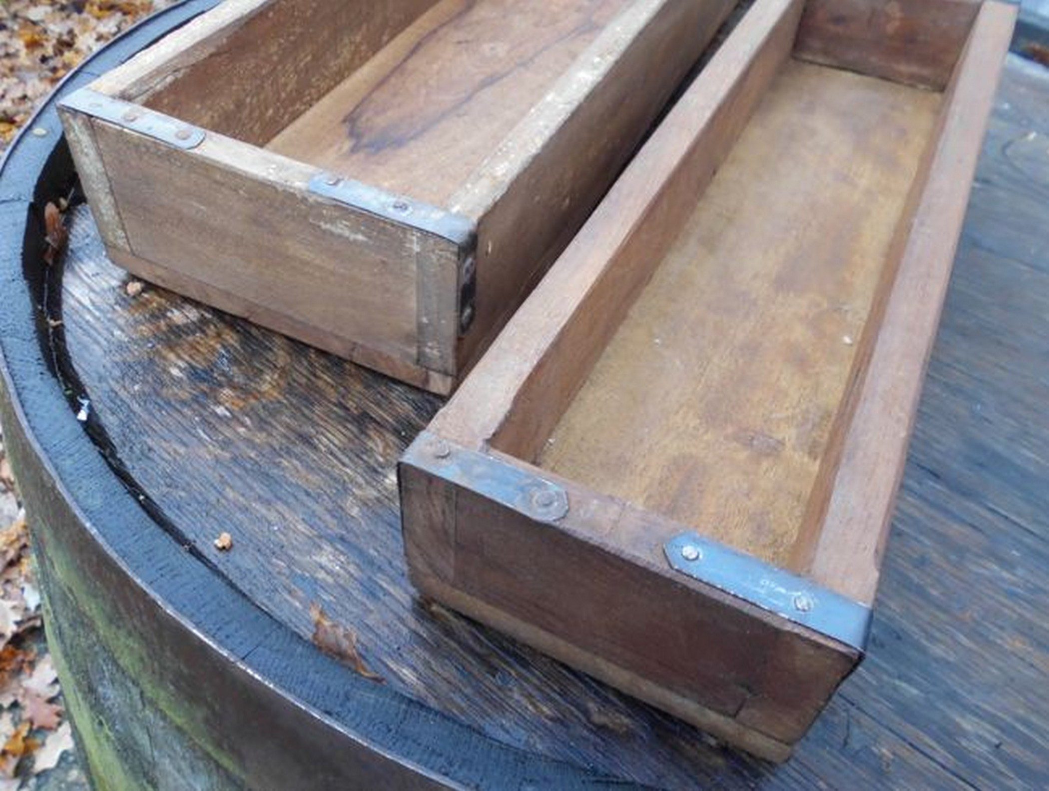Deko-Impression Dekotablett Holzboxen Holzkisten Set 2 Stück. Massives Hartholz Eisenbeschläge (1 St)