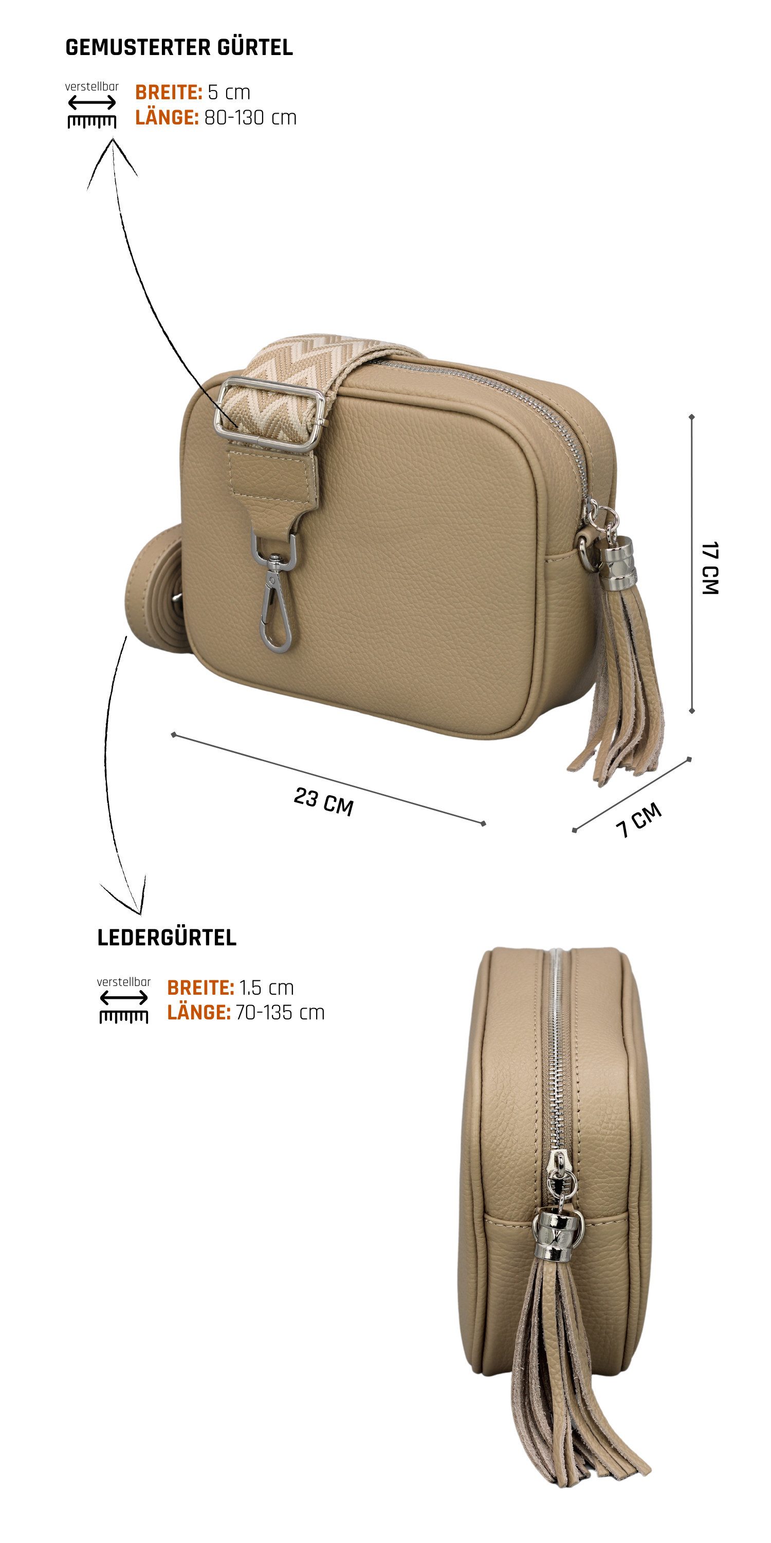 Adel Bags Schultertasche QUASTE Umhängetasche für günstig online kaufen