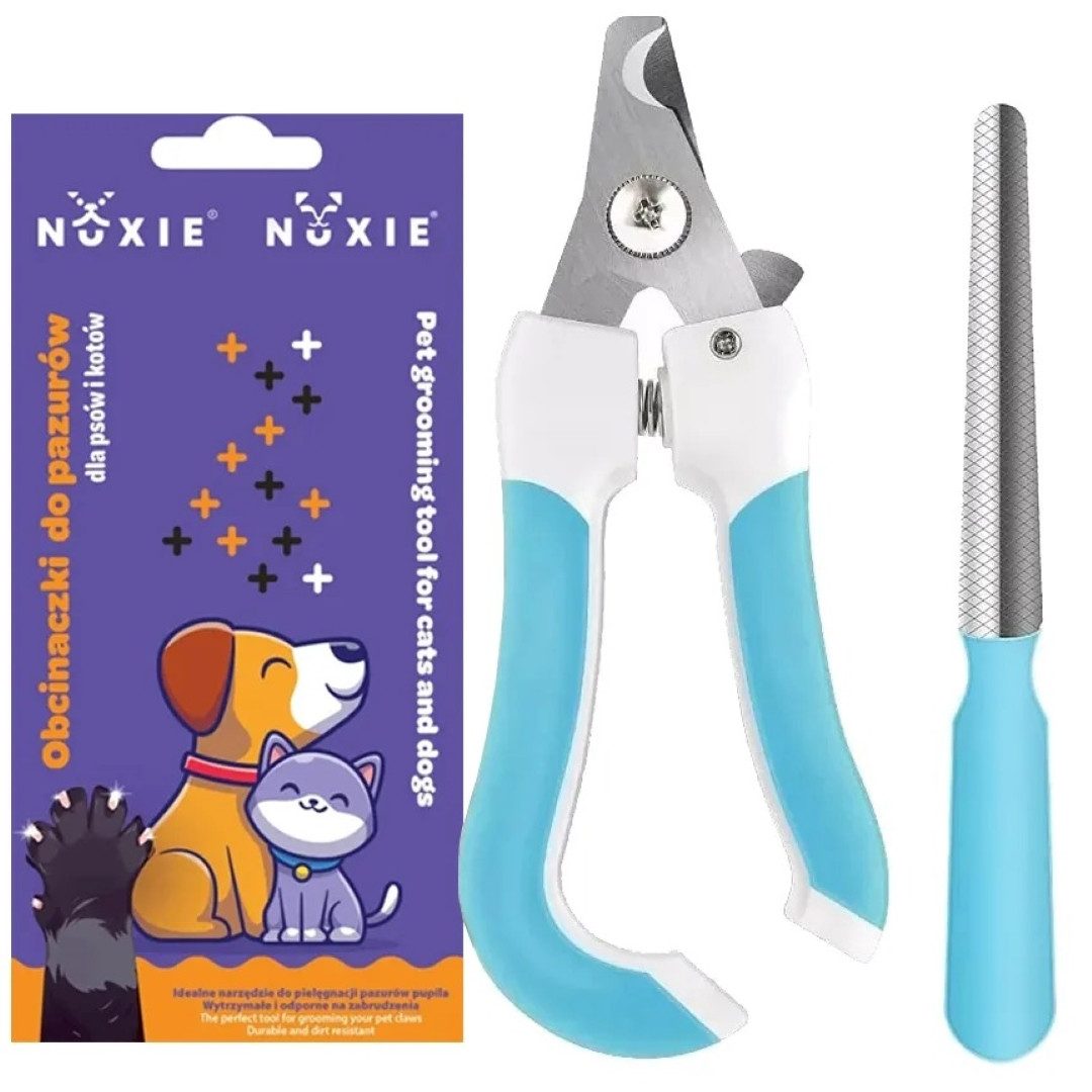 NUXIE Dog Krallenschneider Komplettes Krallenpflege-Set für Hunde und Katzen, (Komplettes Krallenpflege-Set für Hunde und Katzen, Inklusive Kralle Schere und Feile für perfekte Krallenpflege), ergonomischer Griff inklusive Nagelfeile