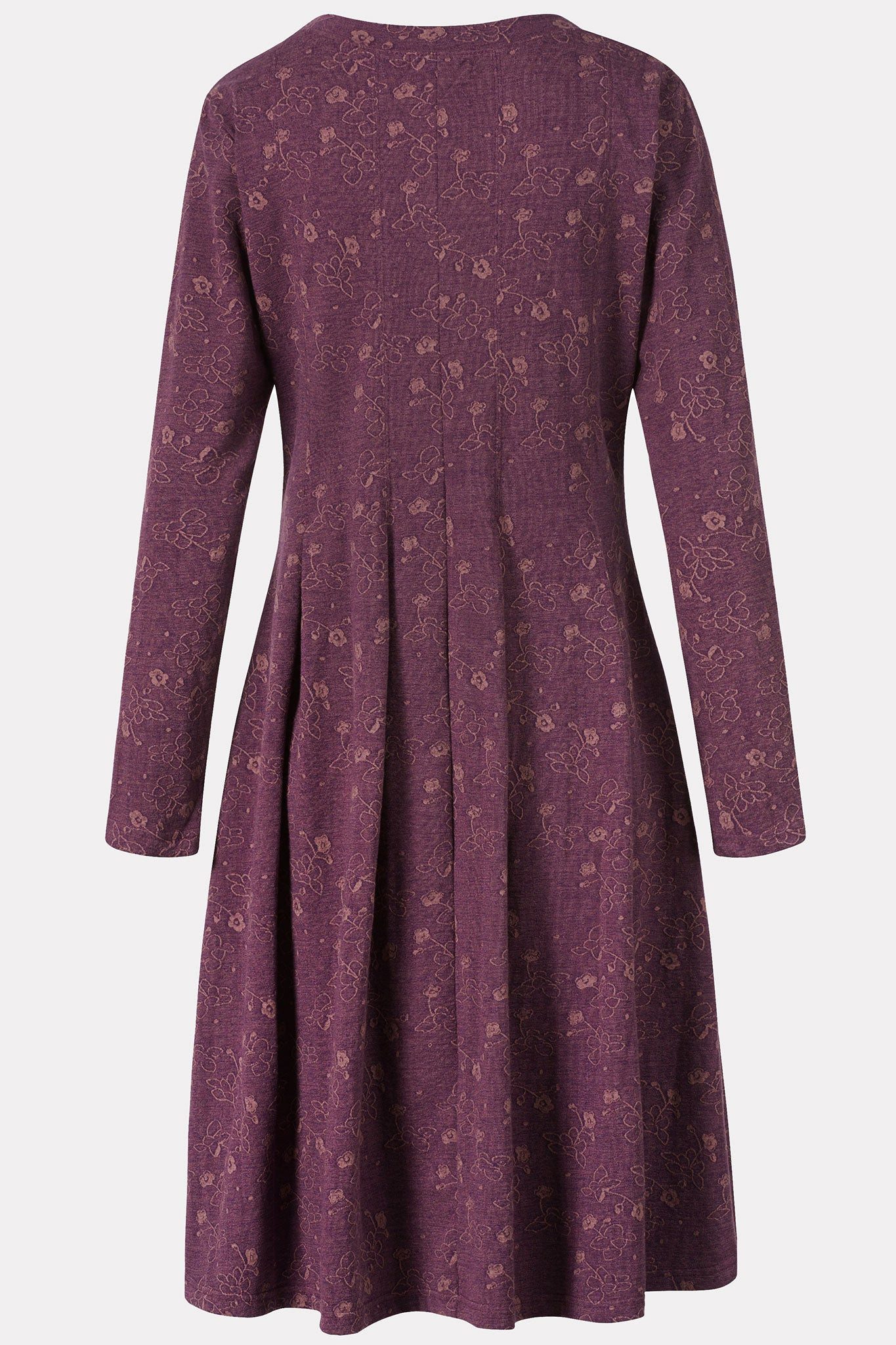 Himalaya Clothing Jerseykleid Damen mit floralem Jacquardmuster - Edles Mid günstig online kaufen