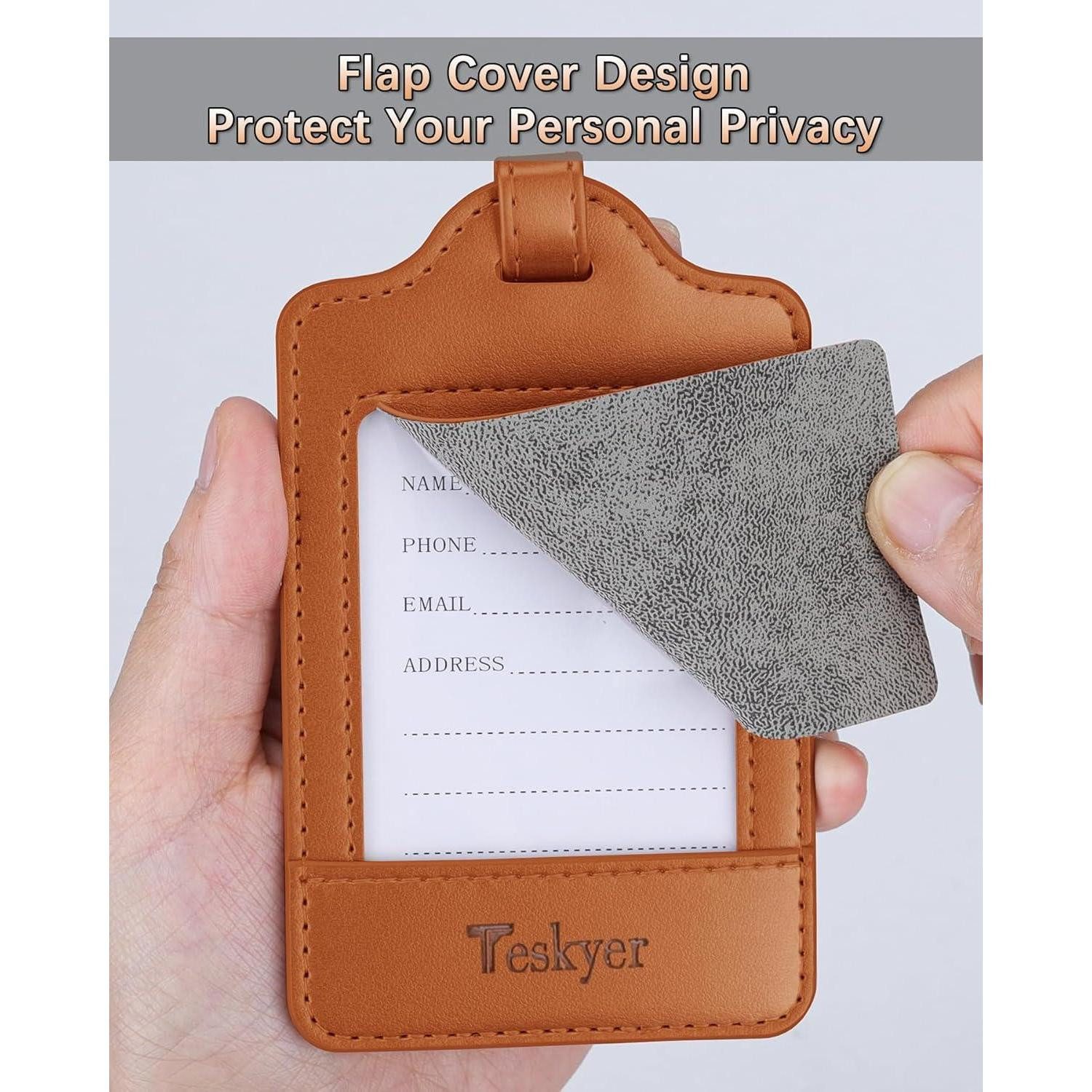 LuxusKollektion Kofferset Kofferanhänger 3er Pack Adressschild PU Leder Gep günstig online kaufen