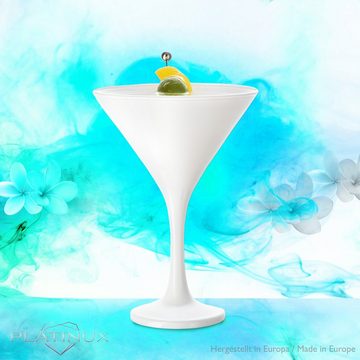 PLATINUX Cocktailglas Weiße Martini Gläser, Glas, 150ml Set Cocktailgläser Bargläser Martini Glas Cocktailspitz