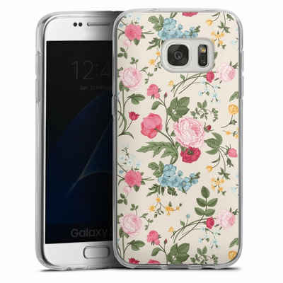 DeinDesign Handyhülle Vintage Ornamente Blumen Vintage Beauty, Samsung Galaxy S7 Silikon Hülle Bumper Case Handy Schutzhülle