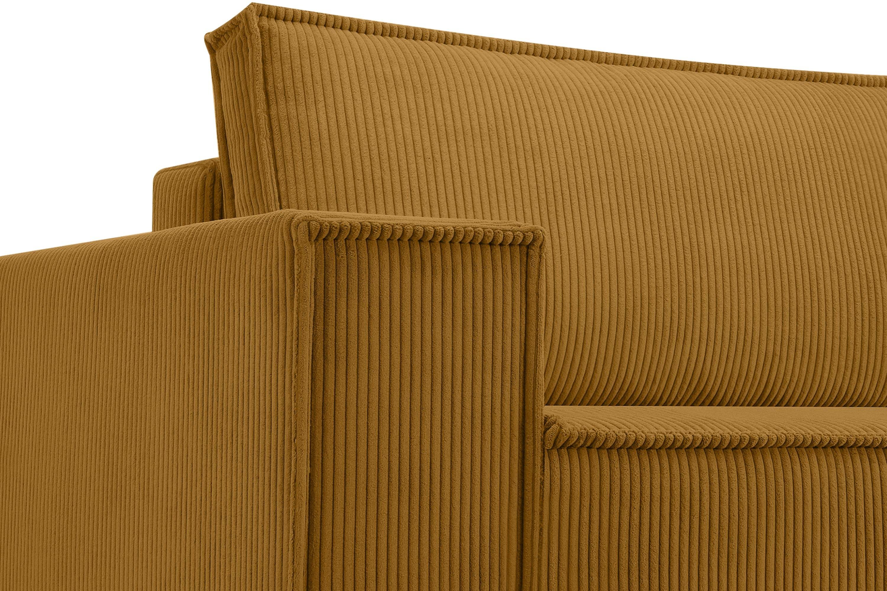 Friendly gelb in 3-Sitzer in EU, NAPI, hergestellt Cord-Stoff der mit Schlaffunktion, Pet Konsimo